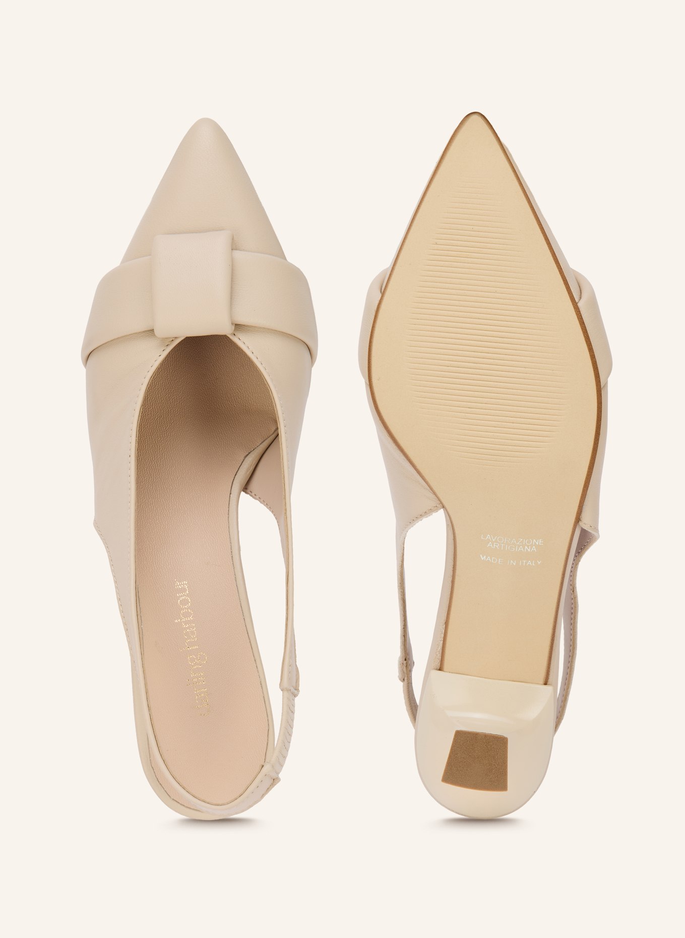 darling harbour slingback pumps: CREAM