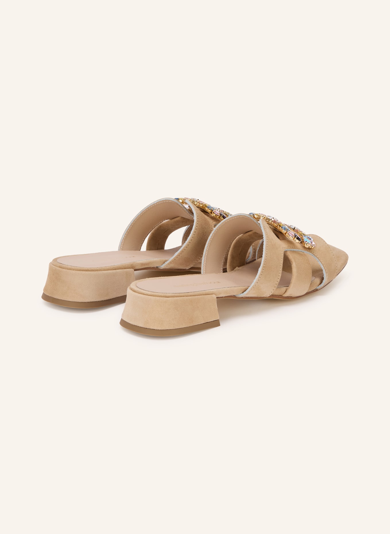 darling harbour Mules mit Schmucksteinen: CAMEL