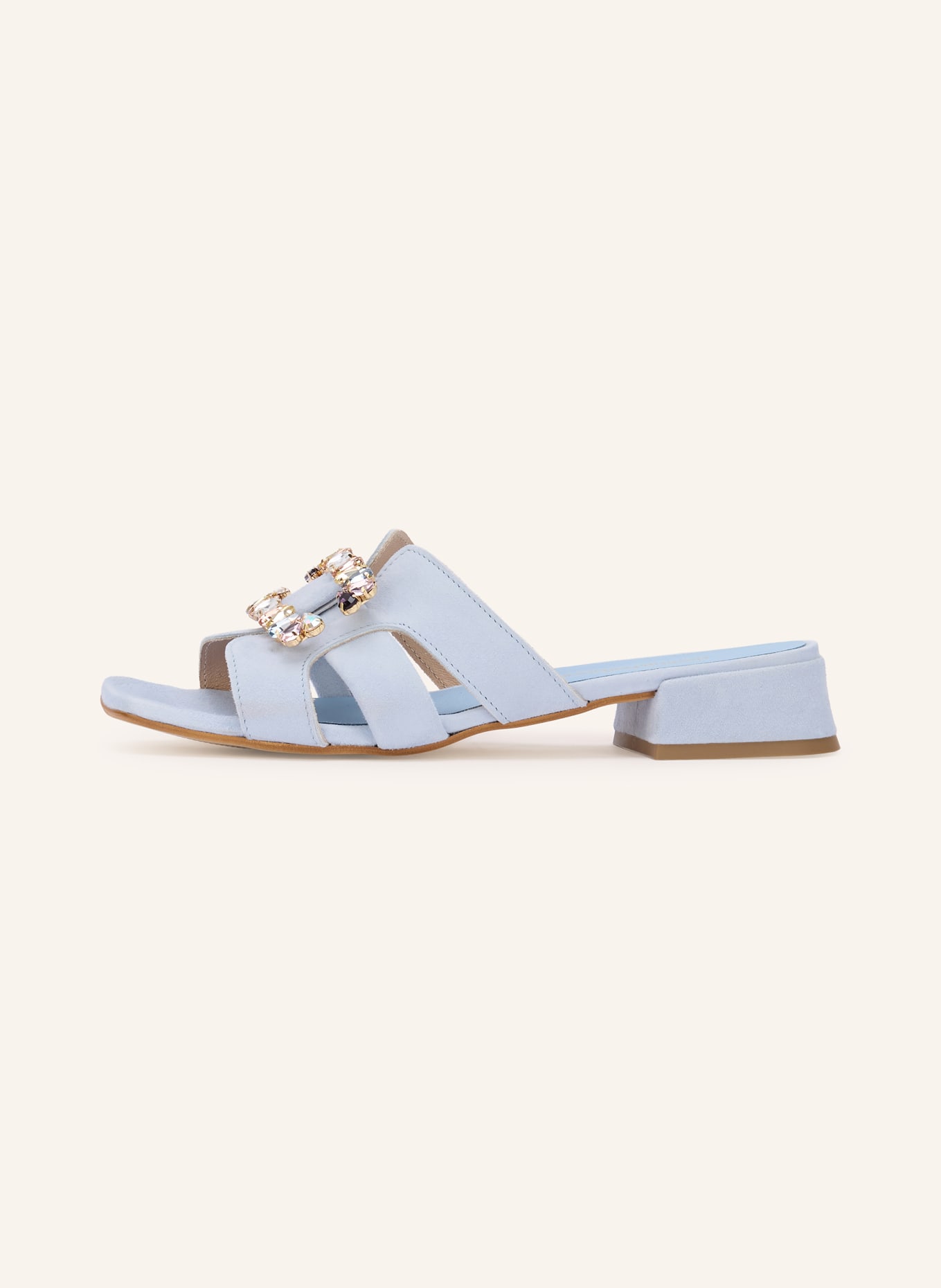 darling harbour Mules with gemstones: LIGHT BLUE