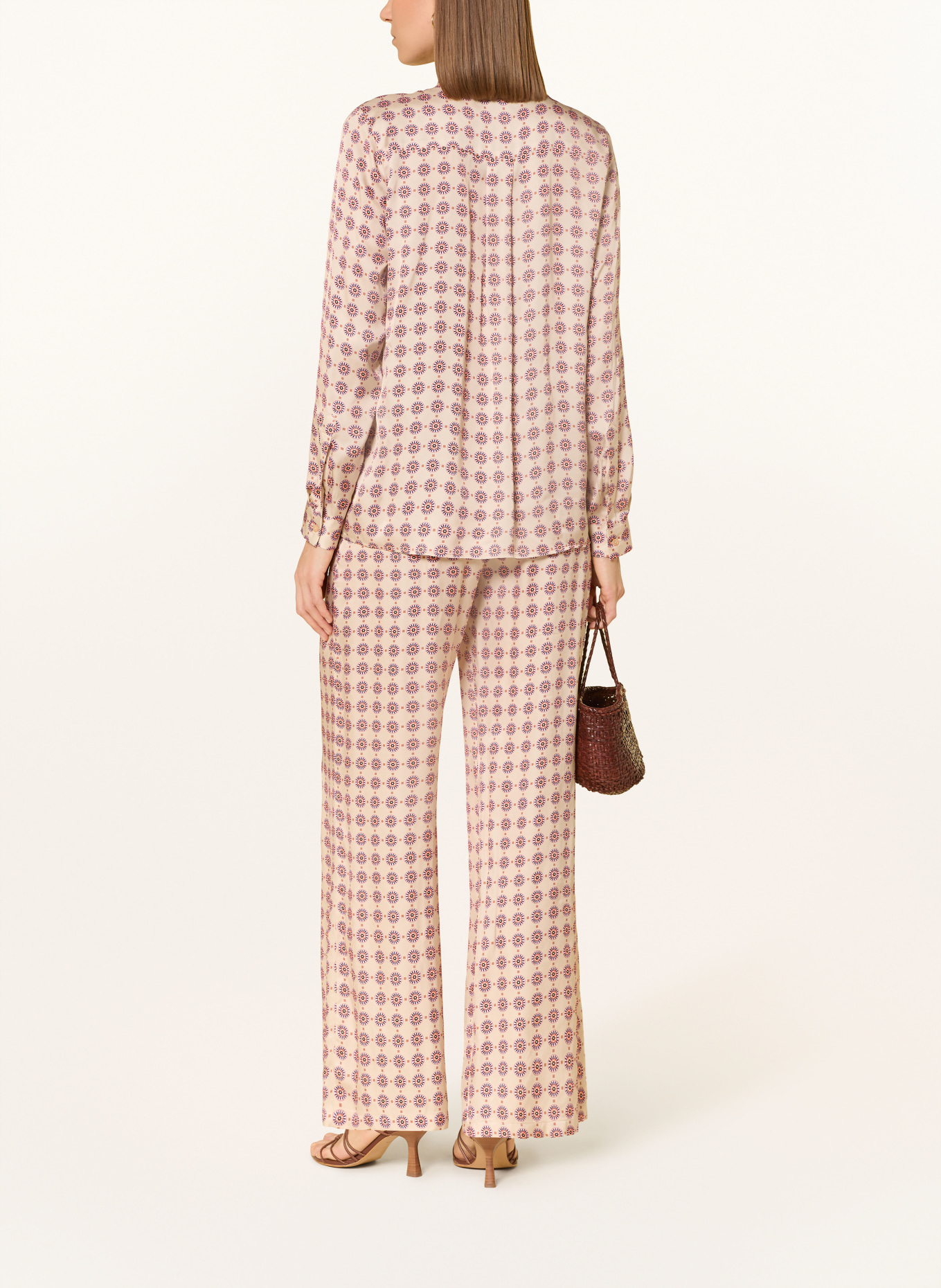 MILANO ITALY Marlenehose aus Satin: 1113 nude print