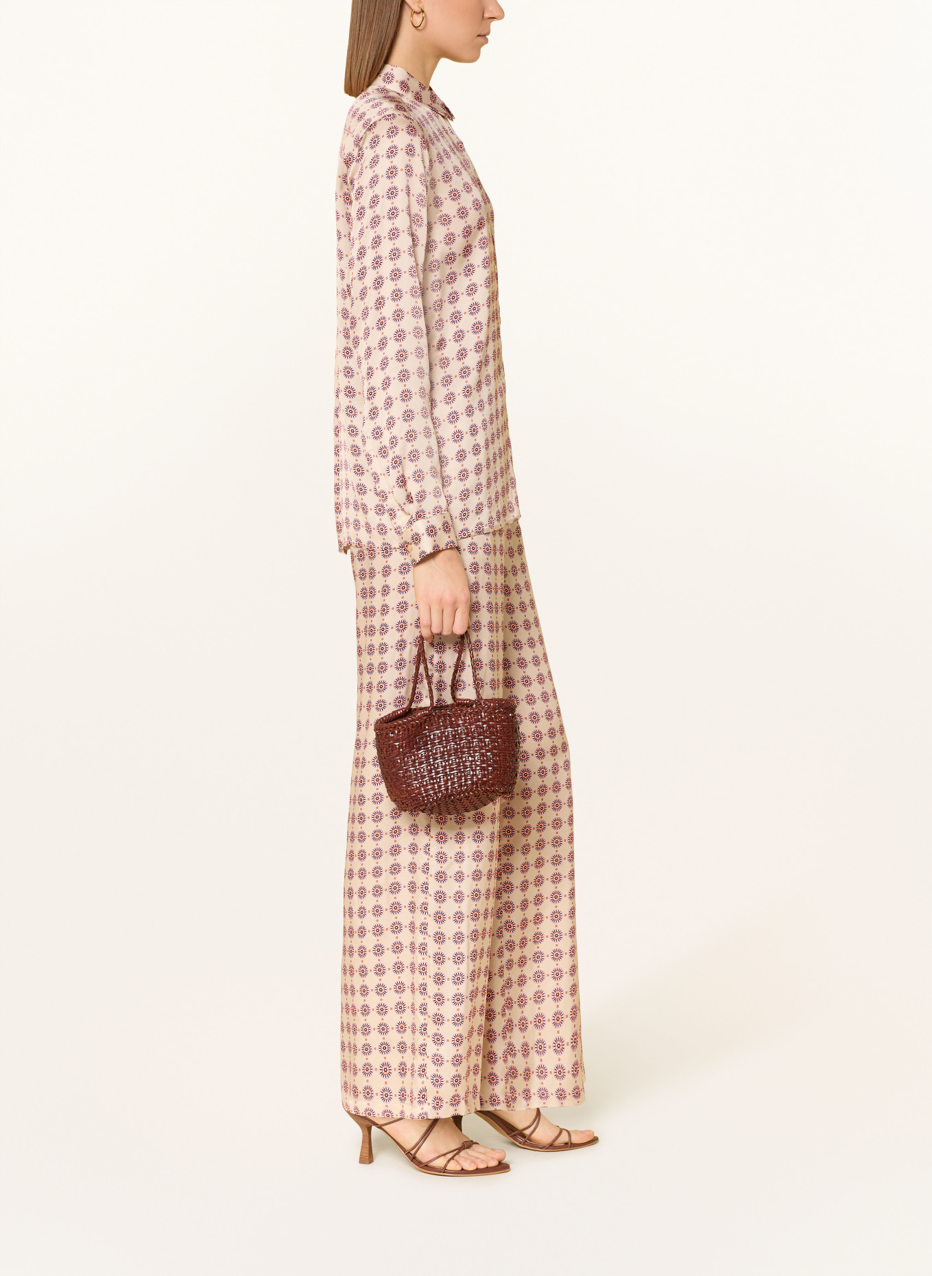 MILANO ITALY Marlenehose aus Satin: 1113 nude print