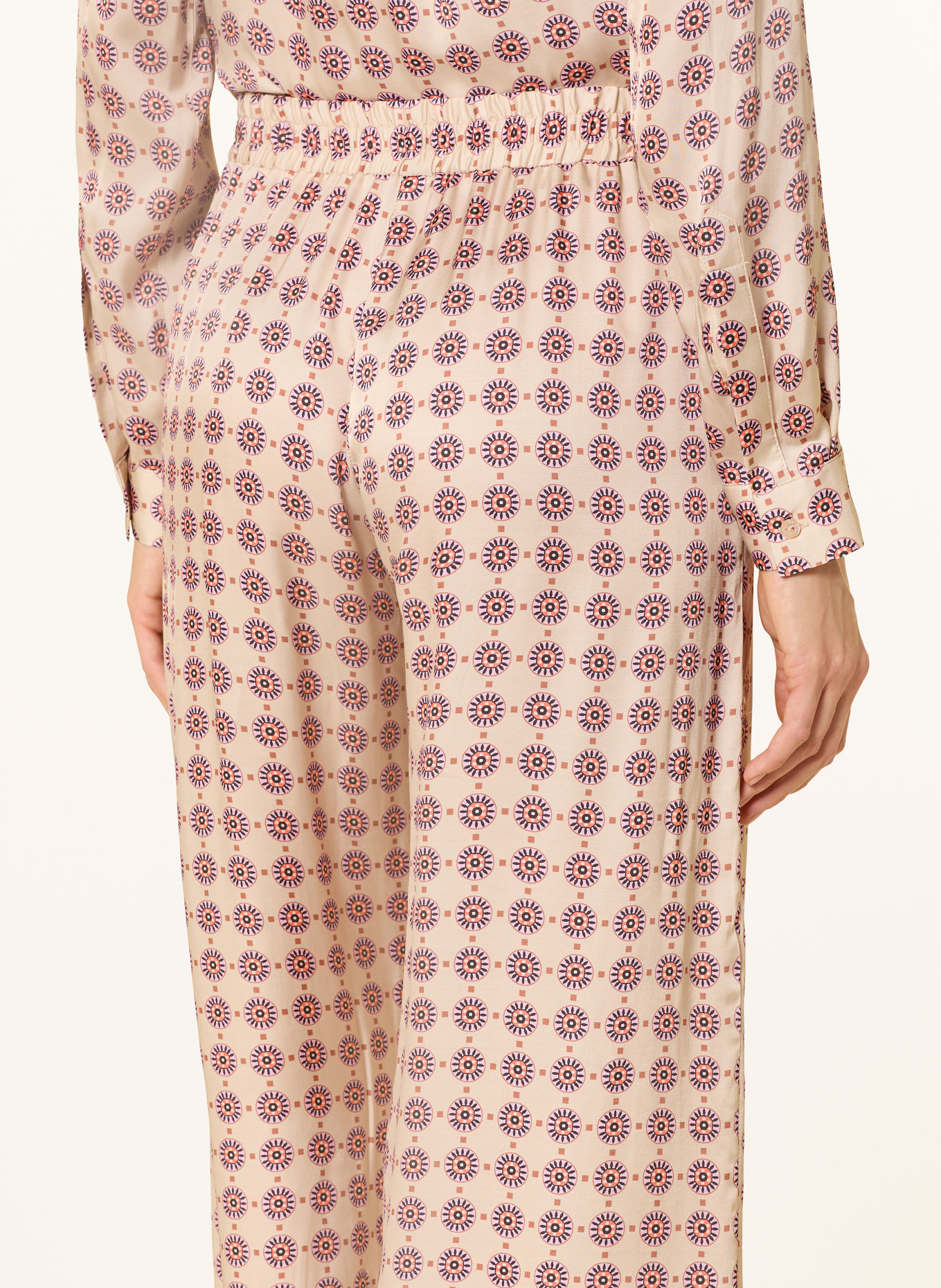 MILANO ITALY Marlenehose aus Satin: 1113 nude print