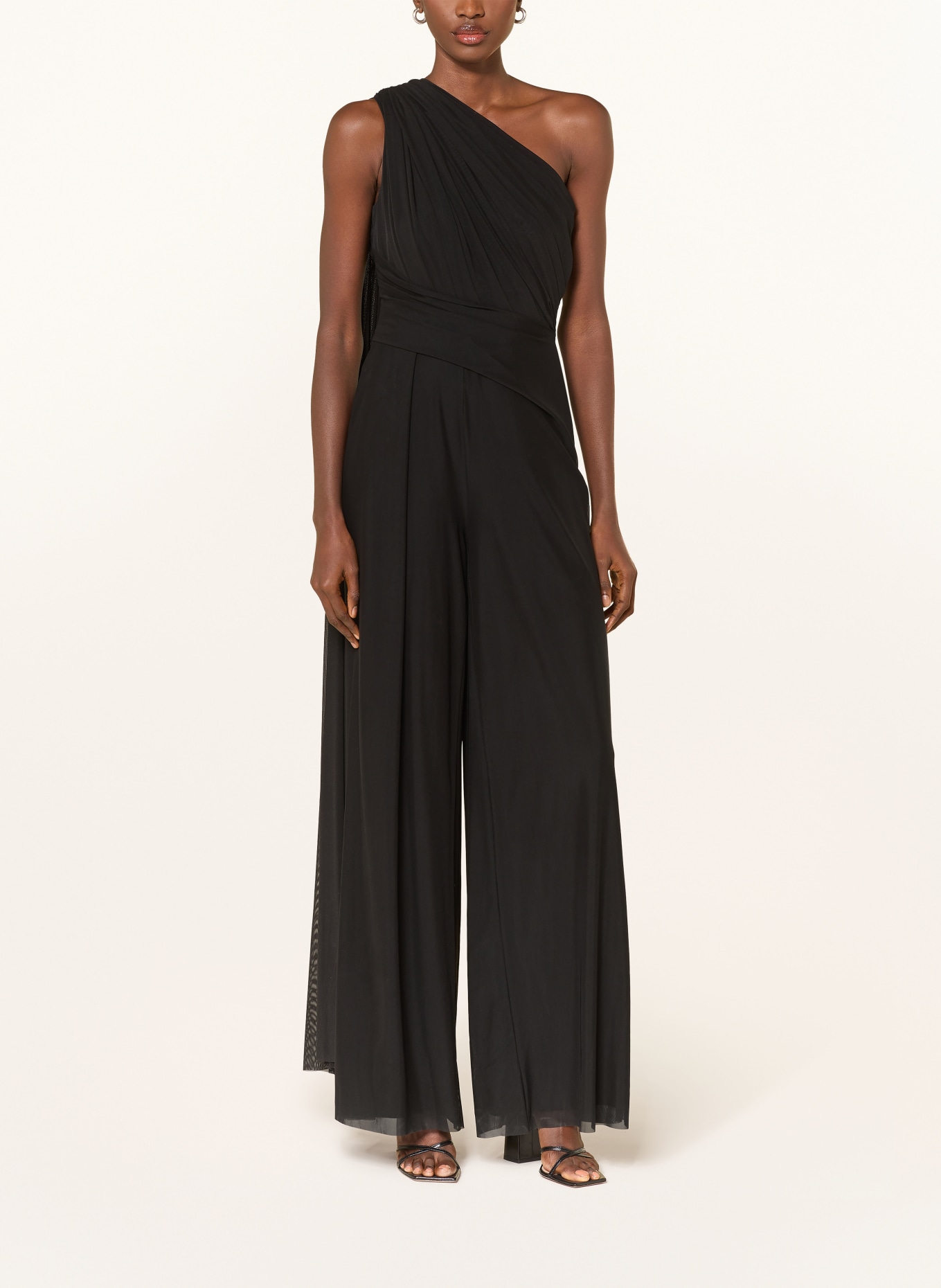 TALBOT RUNHOF Jumpsuit aus Mesh: SCHWARZ