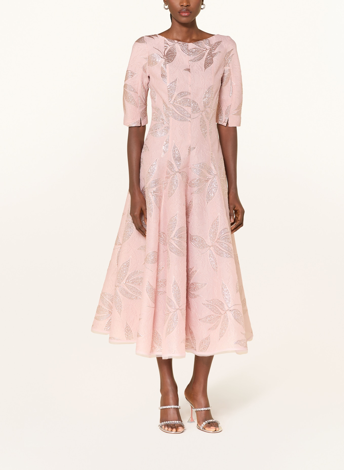 TALBOT RUNHOF Cocktailkleid aus Jacquard mit 3/4-Arm: 020 MARBLE ROSA
