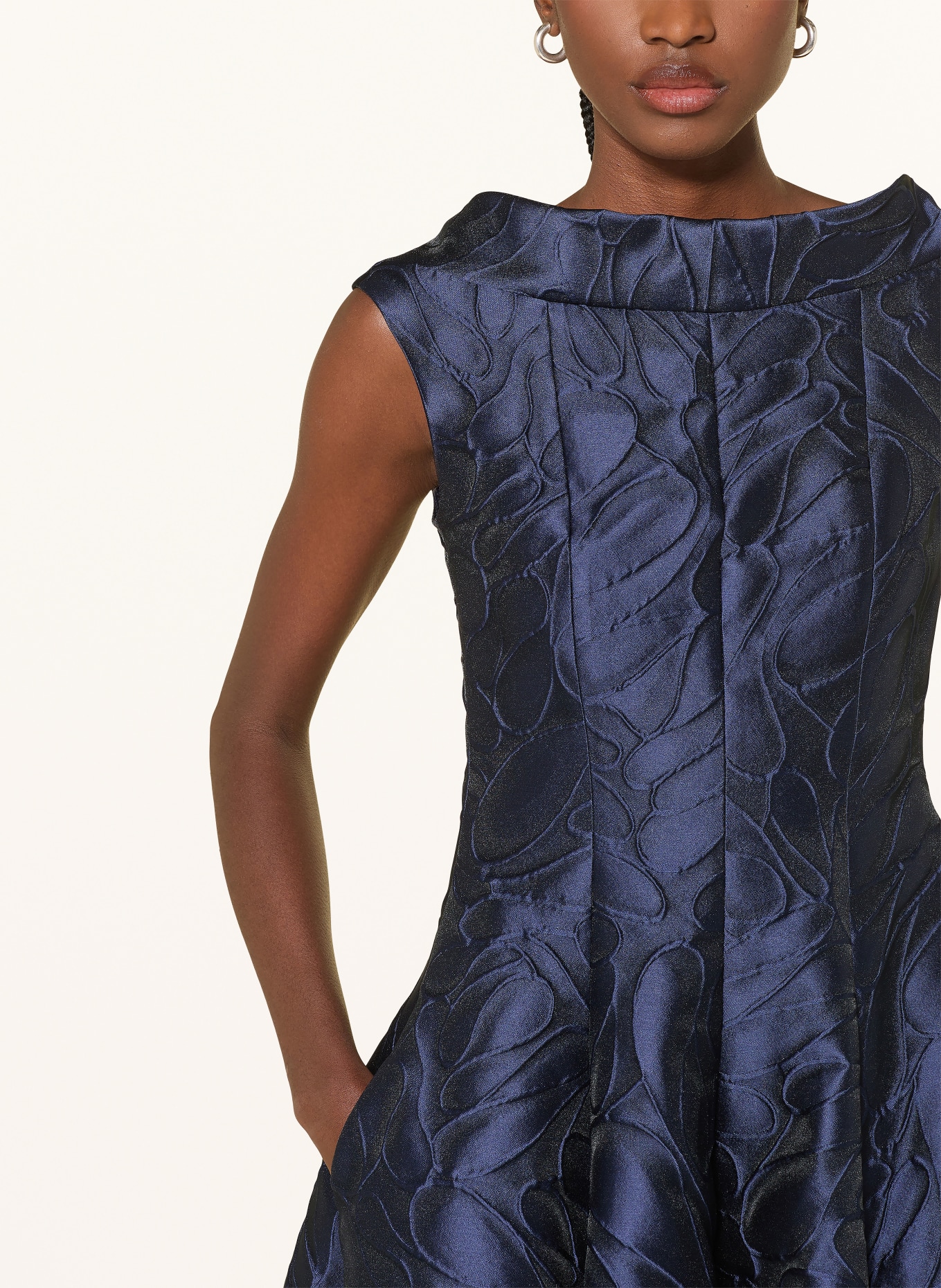 TALBOT RUNHOF Cocktailkleid aus Jacquard: 430 MARINE