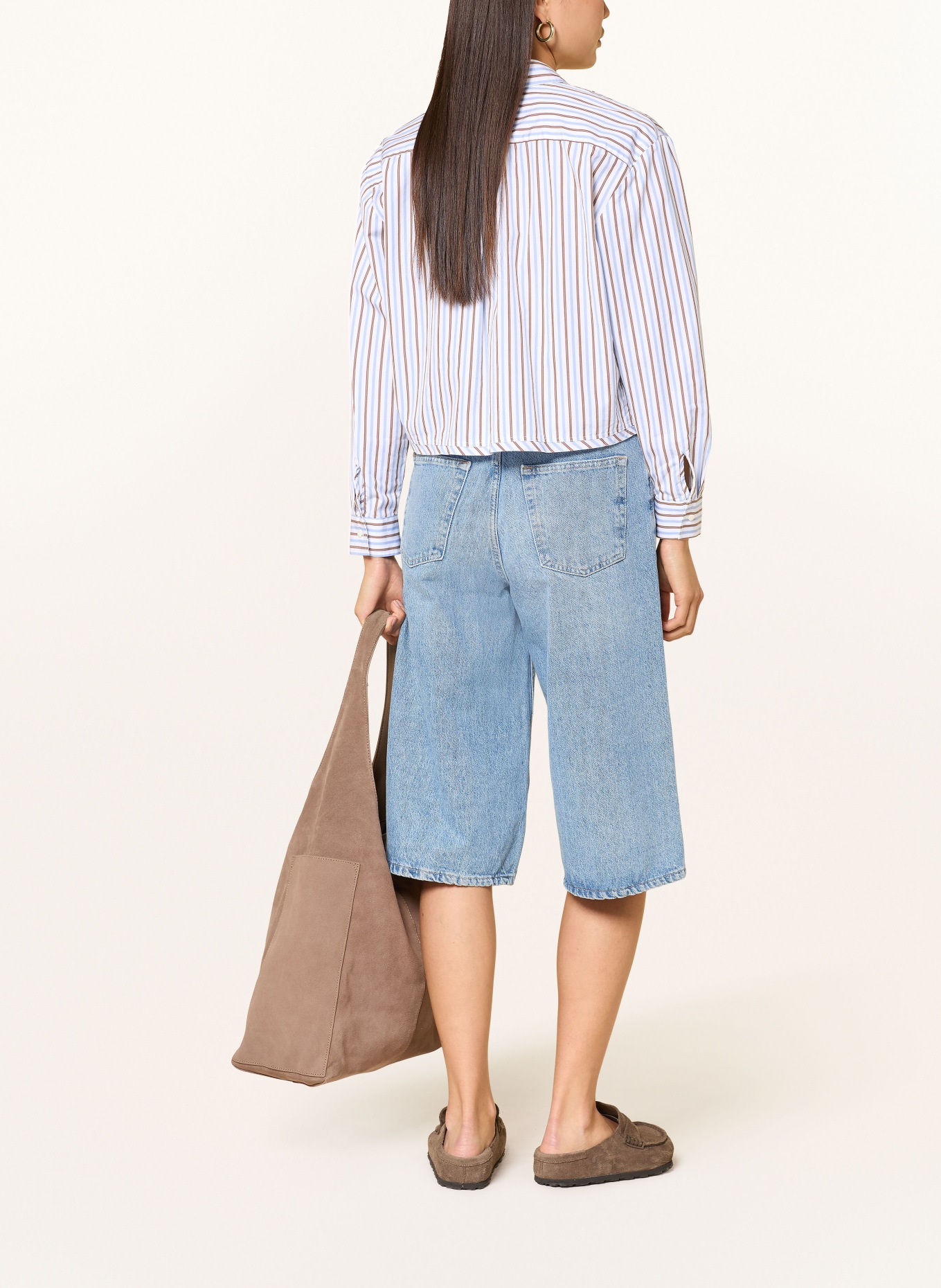 TONNO & PANNA Hemdbluse: WEISS / BRAUN / HELLBLAU