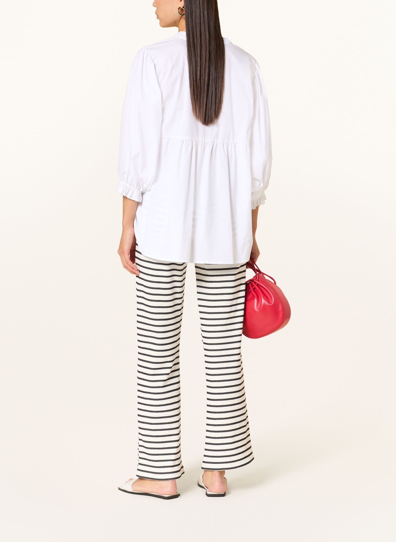 TONNO & PANNA Blůza s 3/4 rukávem: BÍLÁ