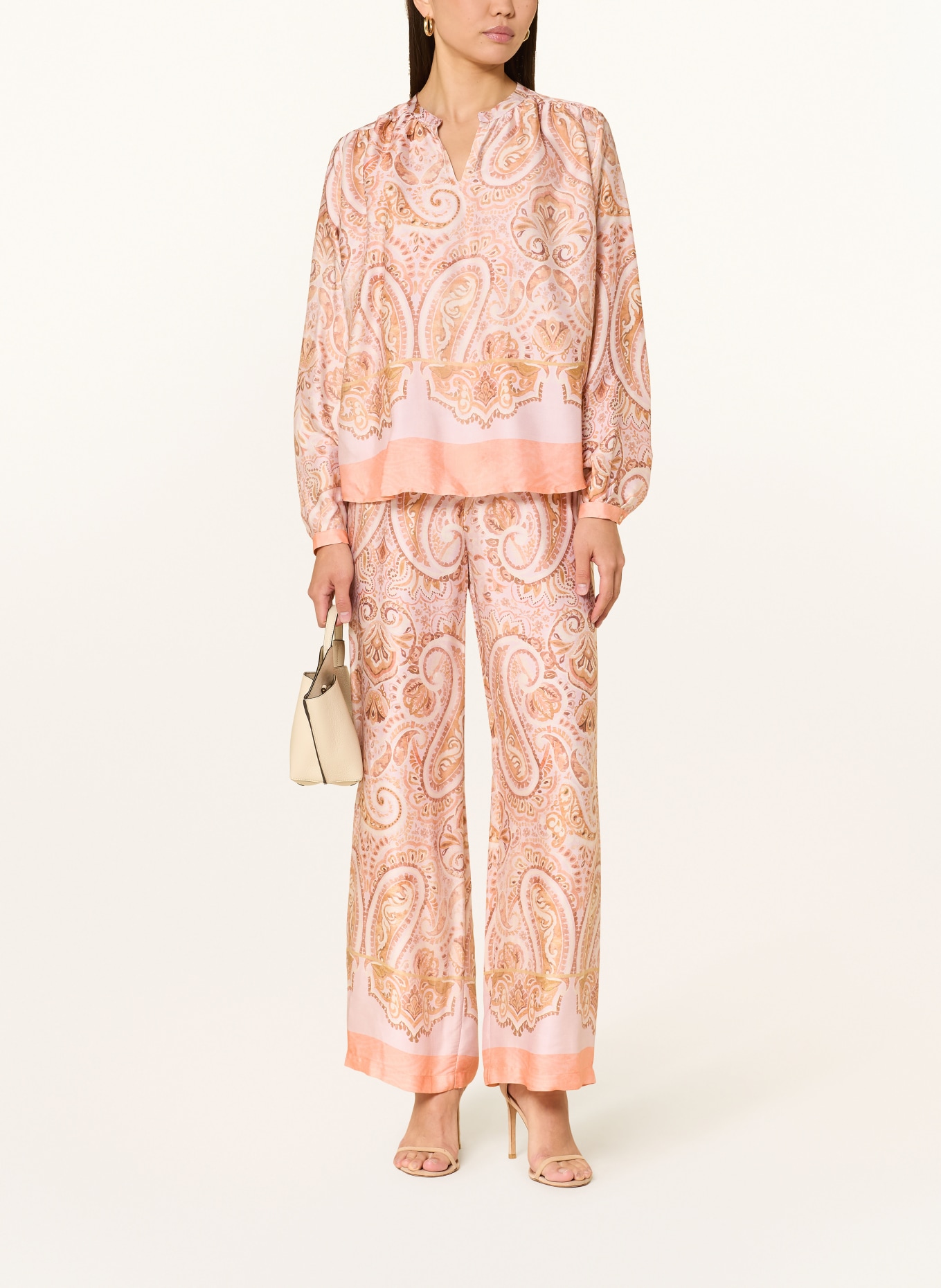 TONNO & PANNA Satin culottes: CREAM / LIGHT PINK / LIGHT ORANGE