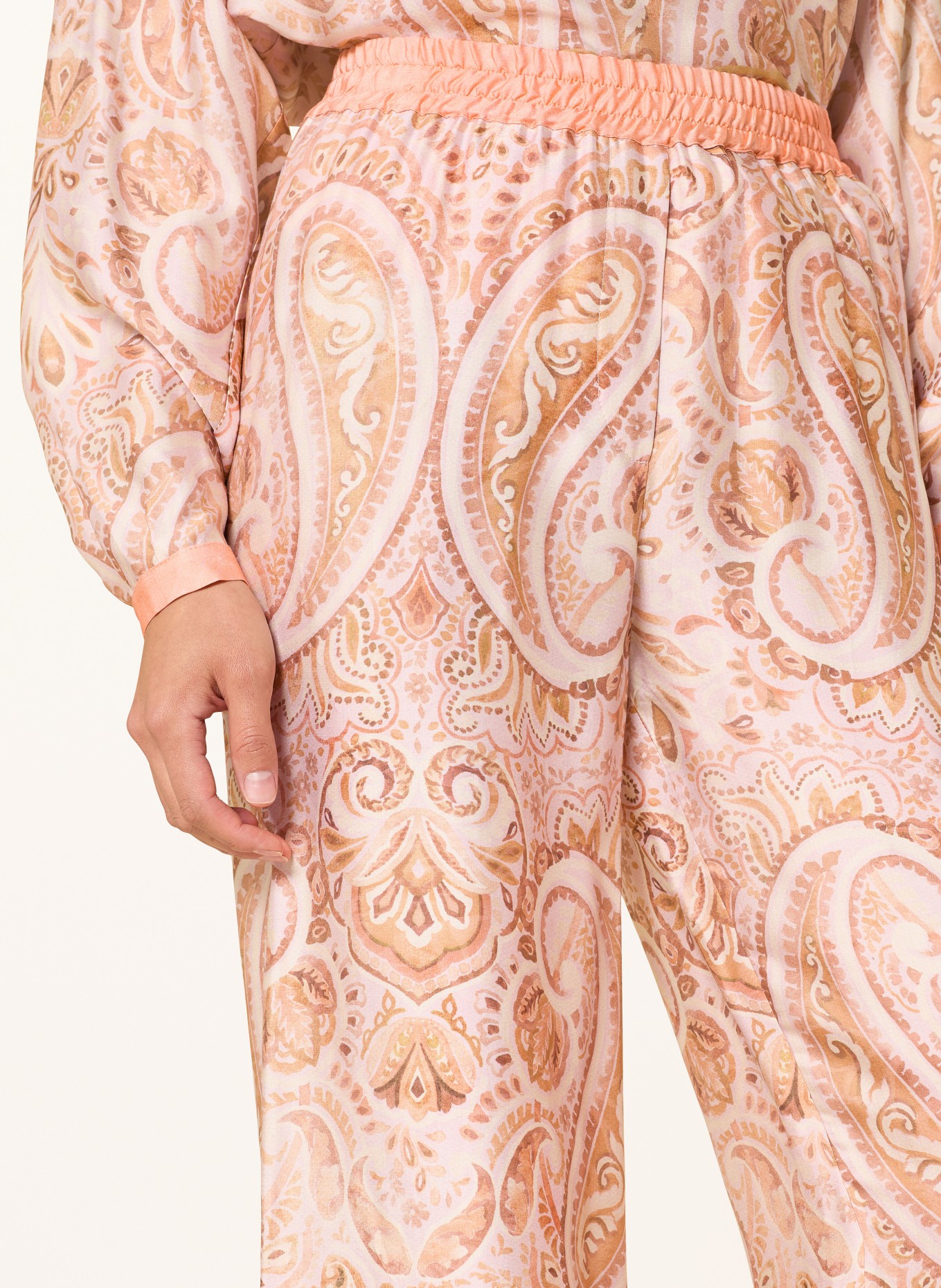 TONNO & PANNA Satin culottes: CREAM / LIGHT PINK / LIGHT ORANGE