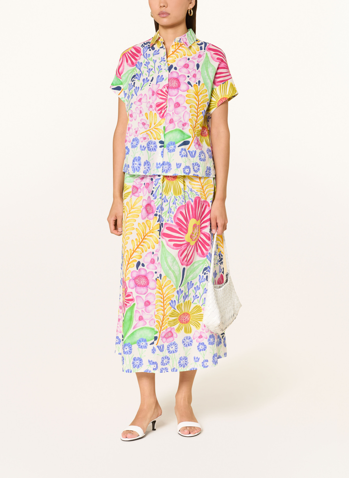 TONNO & PANNA Hemdbluse: WEISS / PINK / GELB