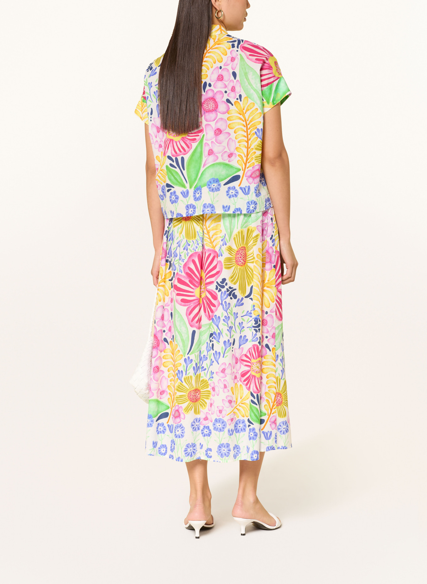 TONNO & PANNA Hemdbluse: WEISS / PINK / GELB