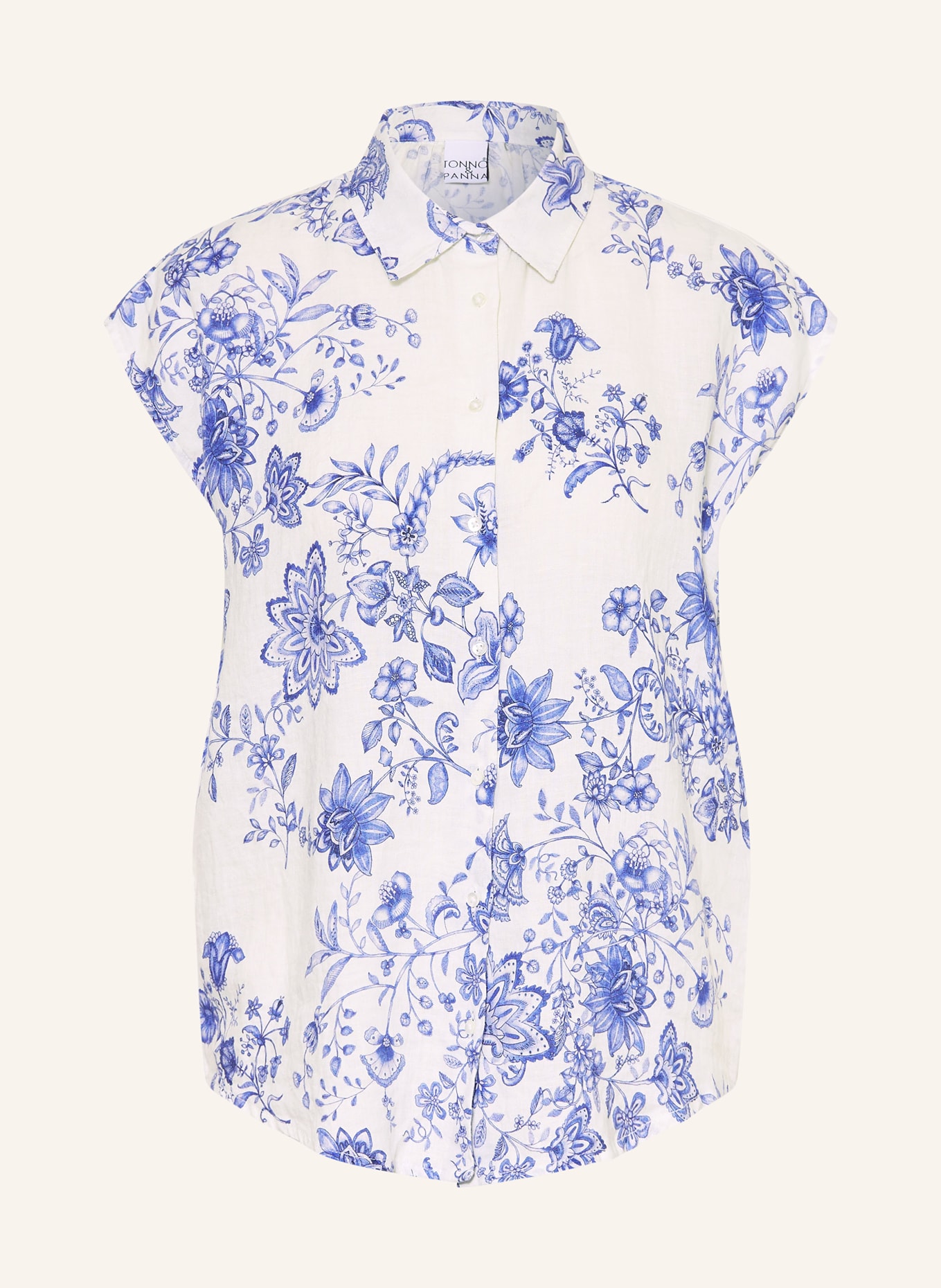 TONNO & PANNA blouse top: WHITE / BLUE
