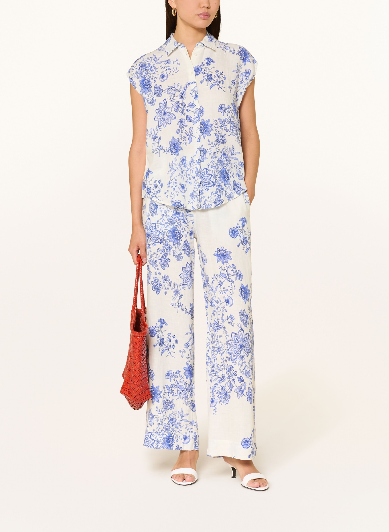 TONNO & PANNA blouse top: WHITE / BLUE