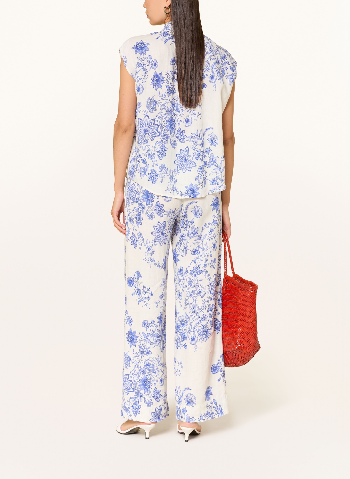 TONNO & PANNA blouse top: WHITE / BLUE