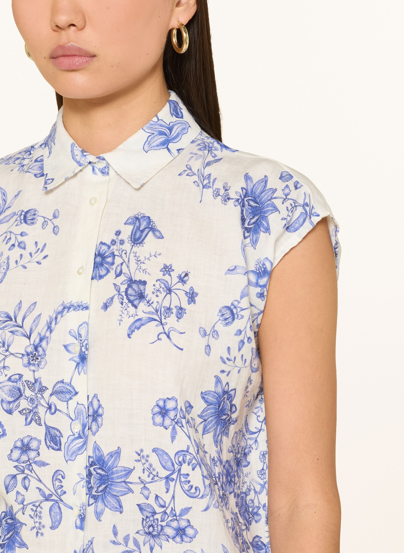 TONNO & PANNA blouse top: WHITE / BLUE