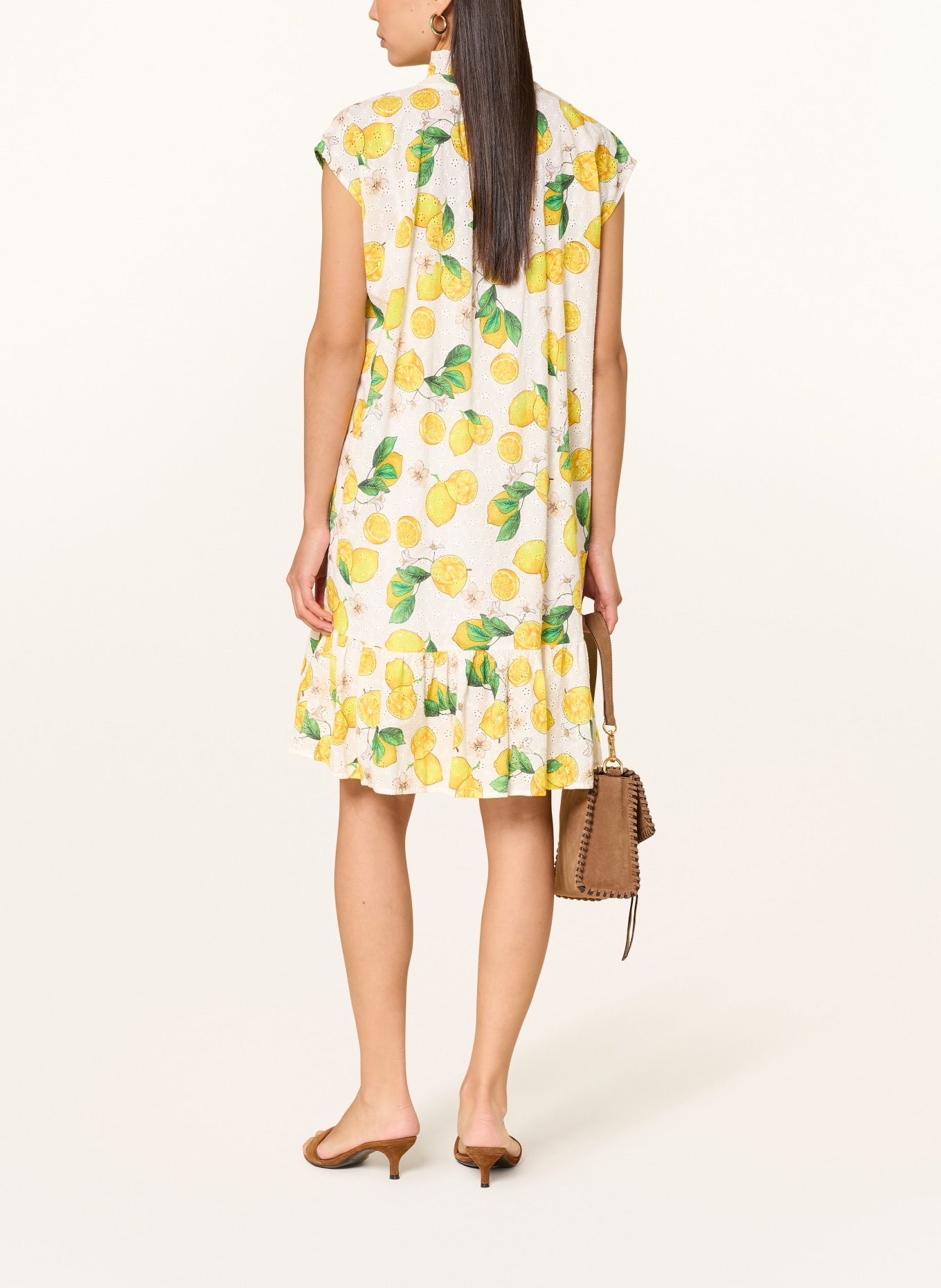 TONNO & PANNA Šaty z krajky s otvory: KRÉMOVÁ / ŽLUTÁ / ZELENÁ