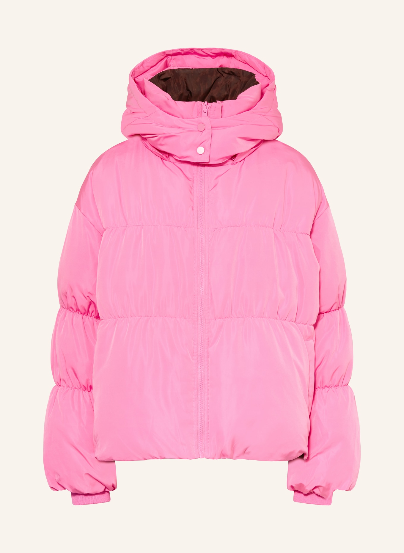 OH APRIL Steppjacke NICKY: ROSA / DUNKELBRAUN / SCHWARZ