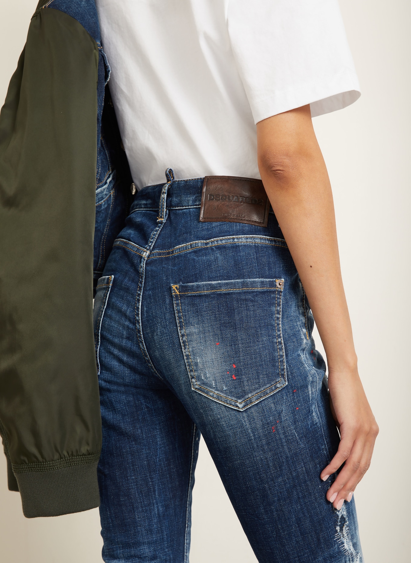 DSQUARED2 Destroyed Jeans TEDDY: 470 NAVY BLUE