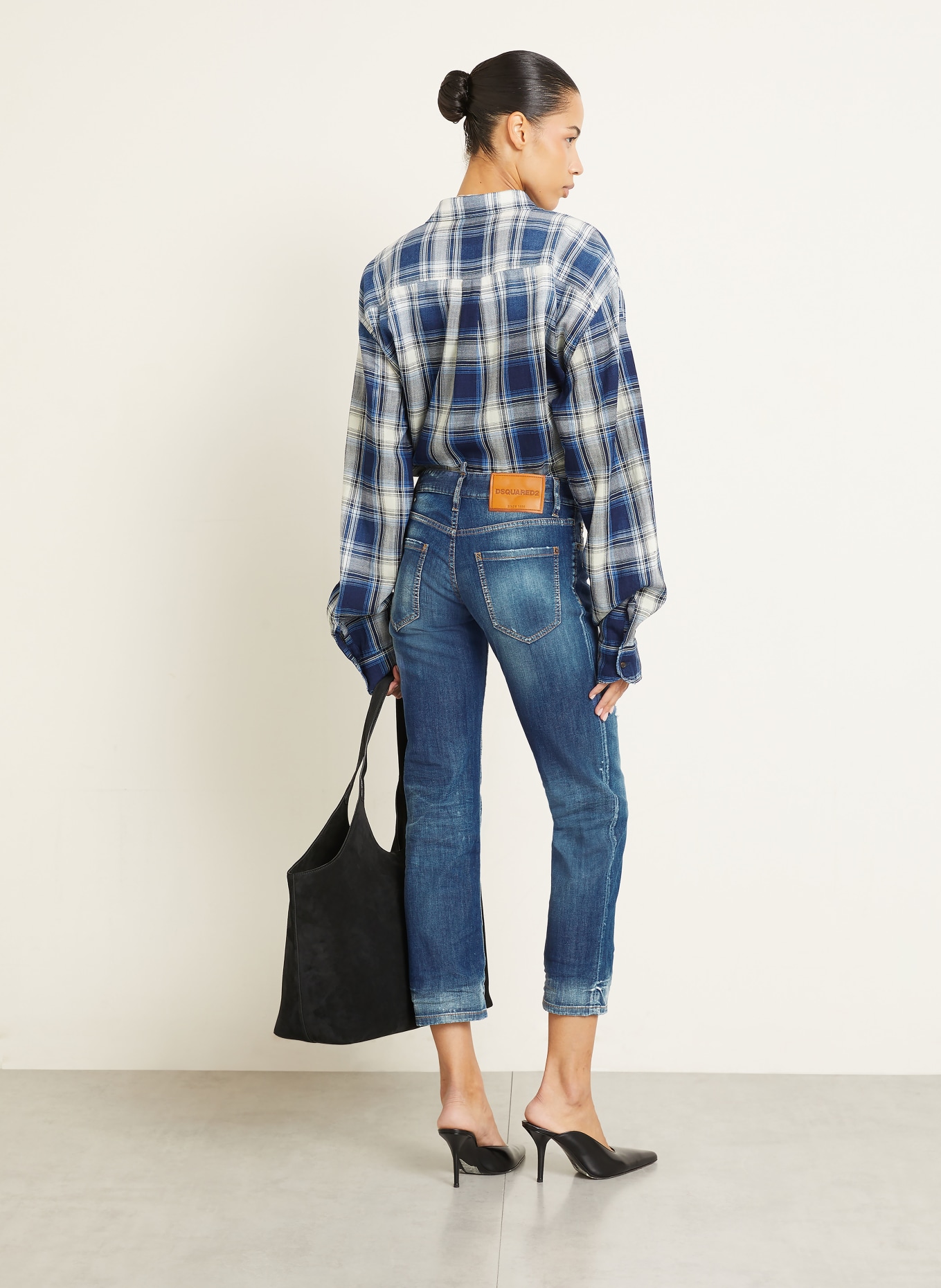 DSQUARED2 Cropped jeans JENNA: 470 NAVY BLUE