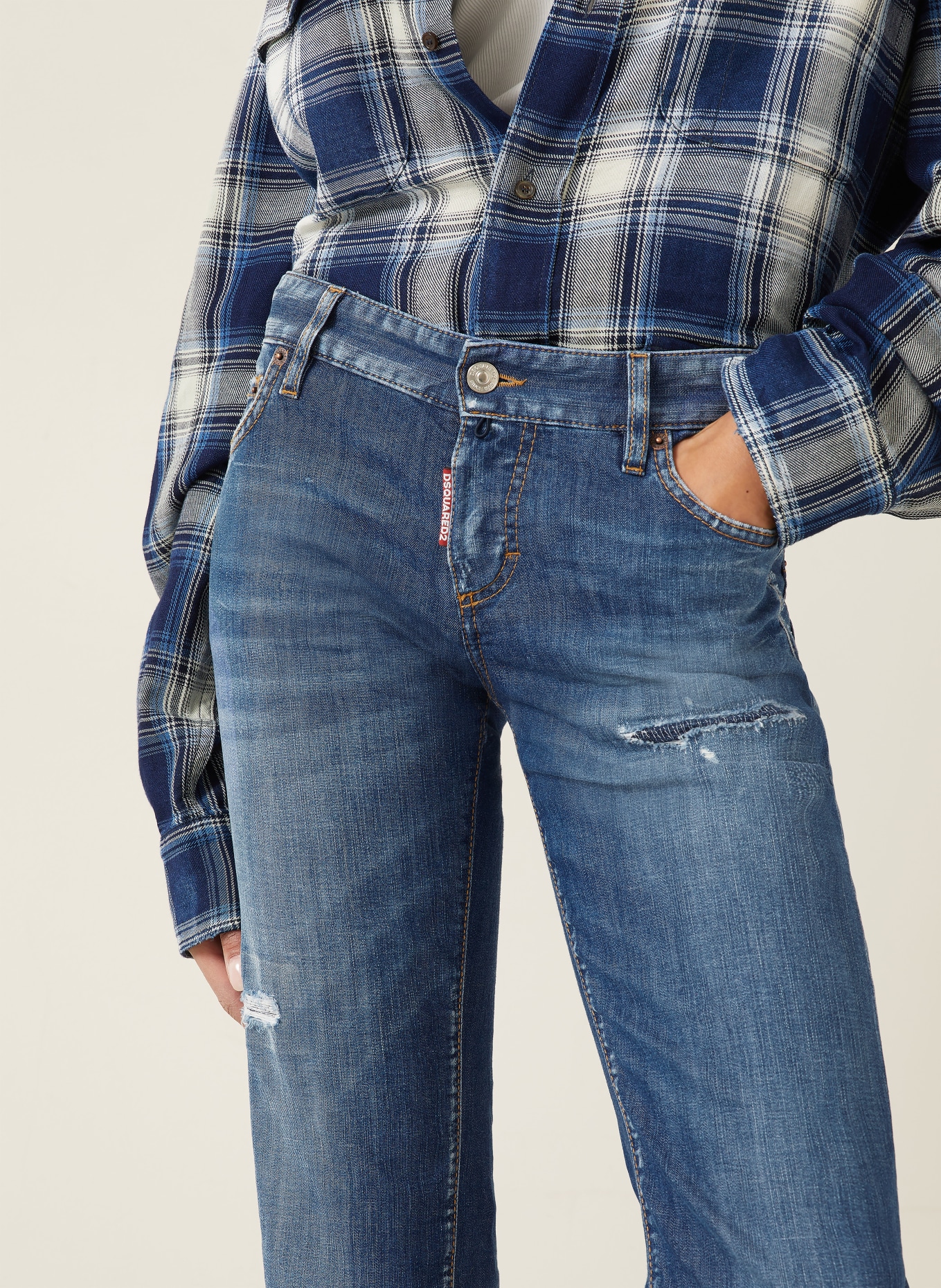 DSQUARED2 Cropped jeans JENNA: 470 NAVY BLUE