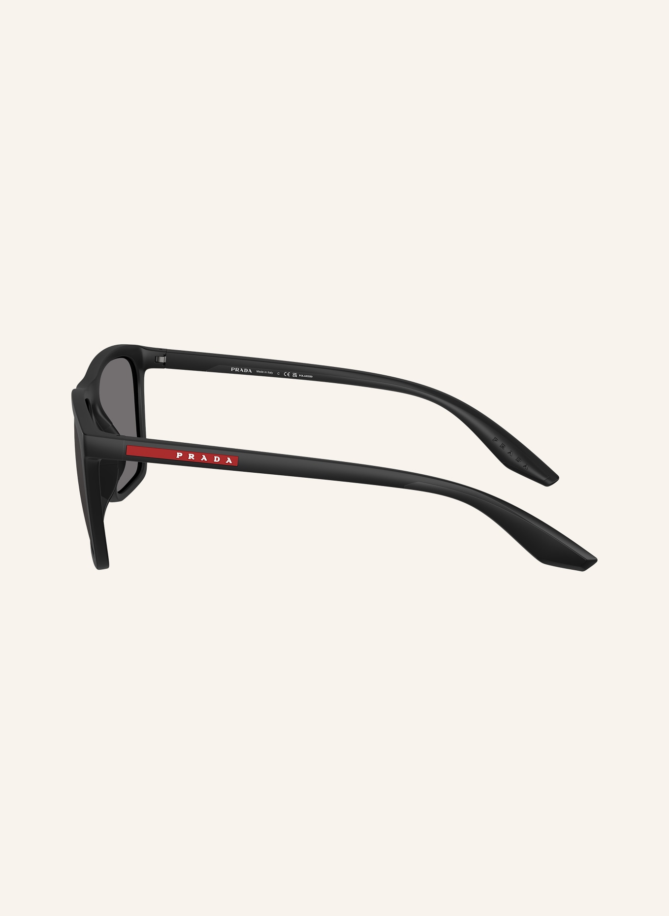 PRADA Sunglasses PS B08S: Matte black/gray polarized