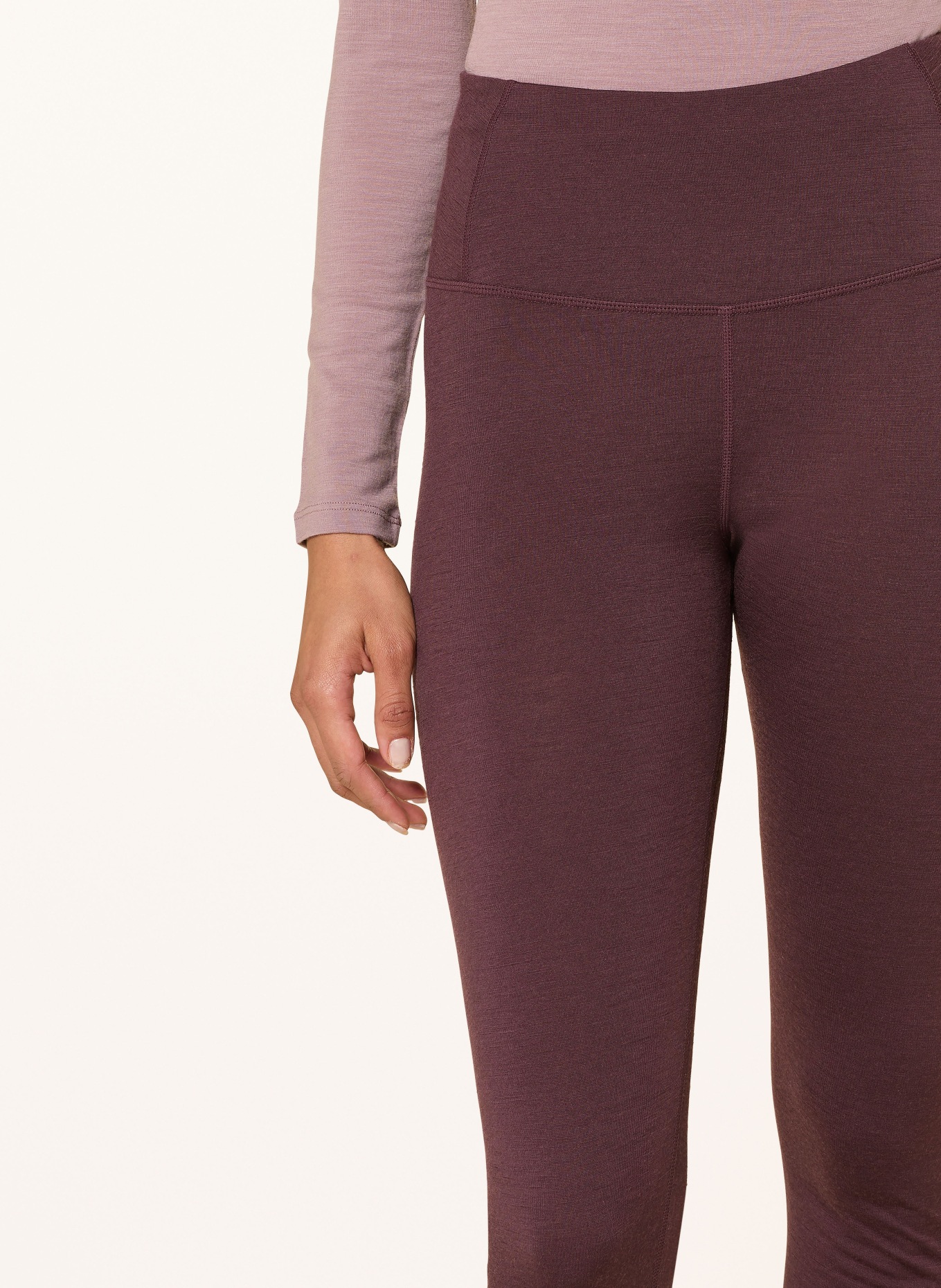 icebreaker Funkční kalhoty MERINO 200 OASIS z merino vlny: TMAVĚ ČERVENÁ