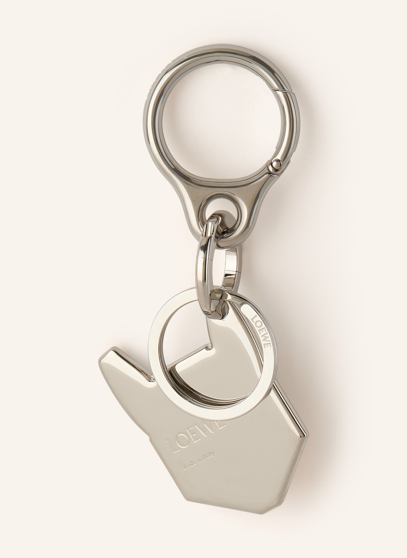 LOEWE Schlüsselanhänger FUTURISTIC CAT: SILBER / HELLGRÜN / TÜRKIS