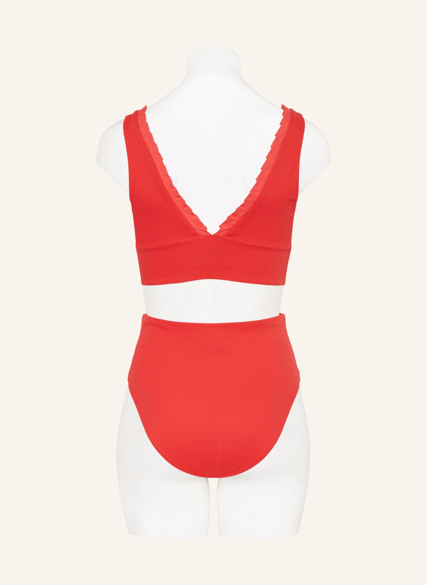 MYMARINI High-Waist-Bikini-Hose BOTTOM NO 2 mit UV-Schutz 50+: ROT