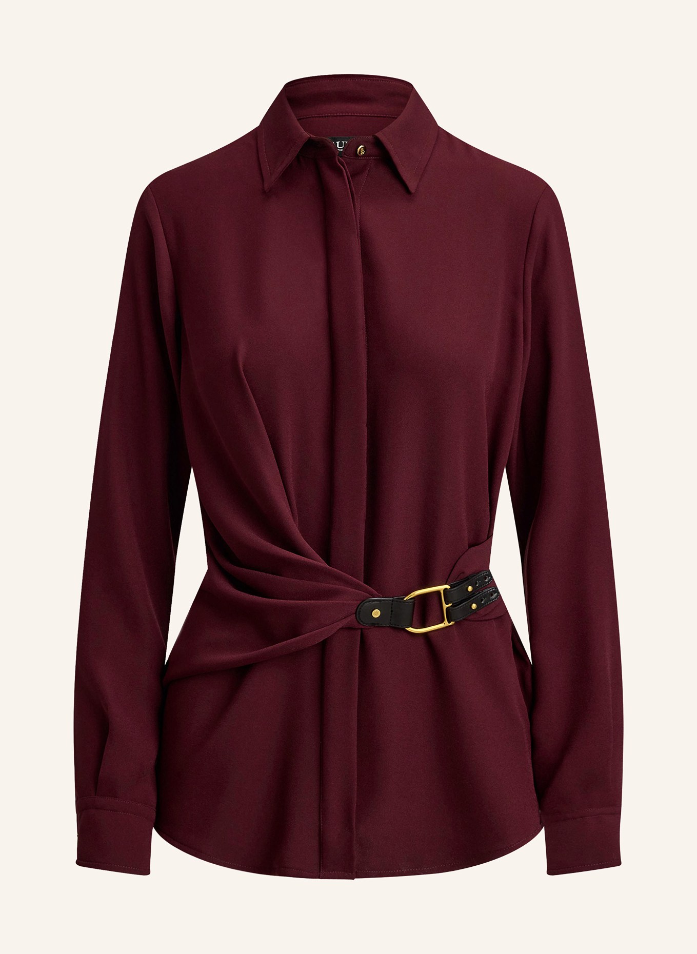 LAUREN RALPH LAUREN Hemdbluse: DUNKELROT