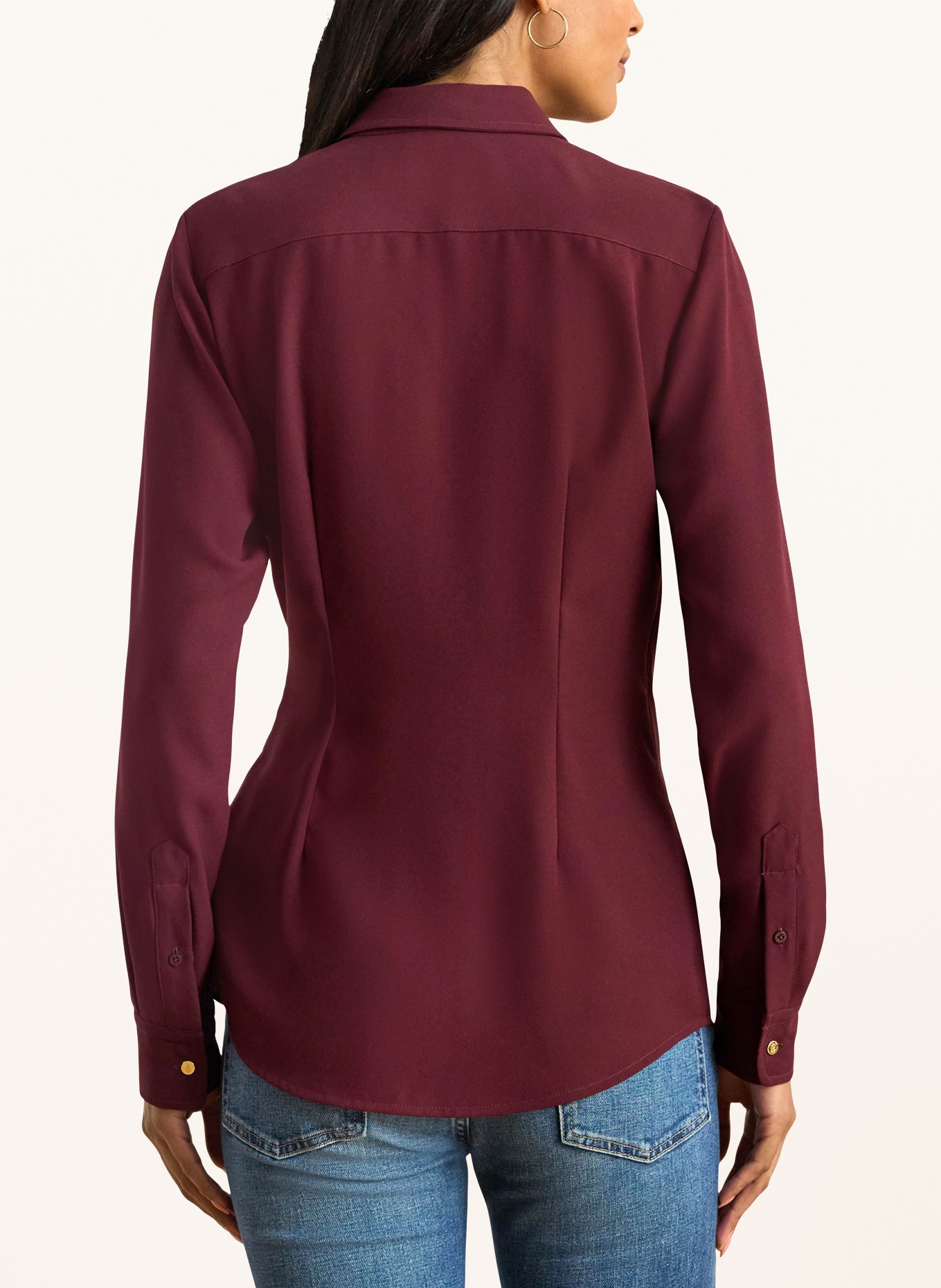LAUREN RALPH LAUREN Hemdbluse: DUNKELROT
