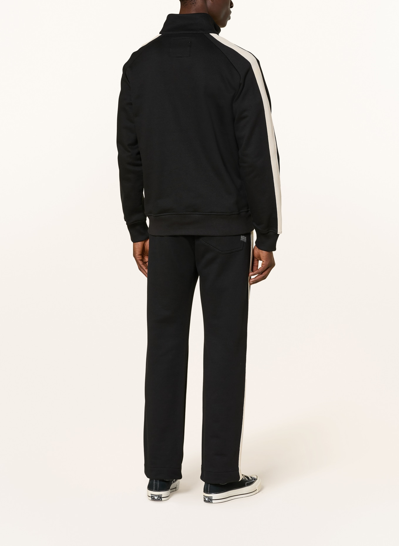 G-Star mikina: ČERNÁ / KRÉMOVÁ