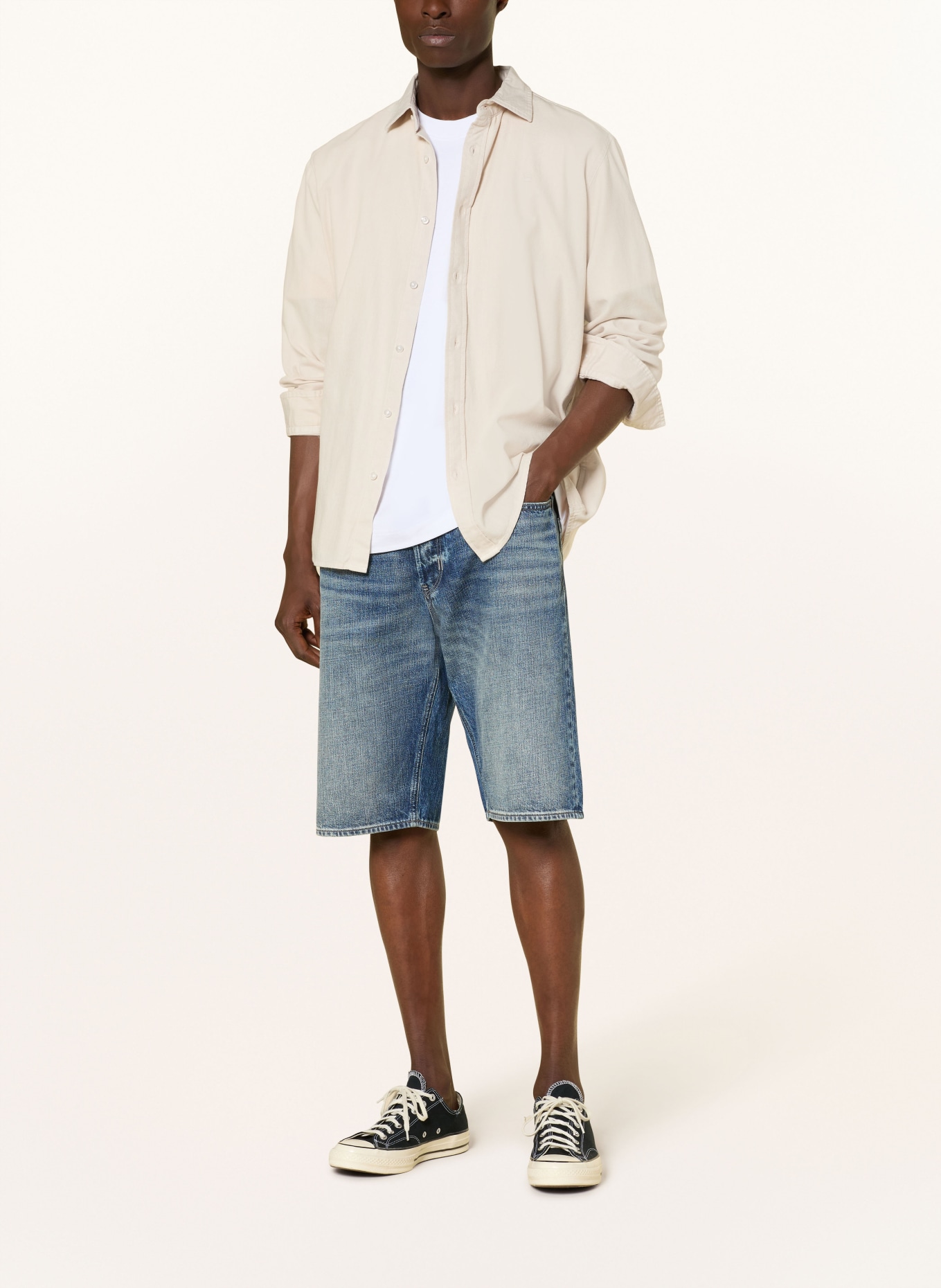 G-Star Szorty jeansowe DEGGIE: NIEBIESKI