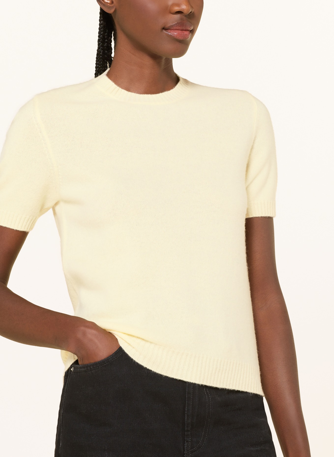 lunaria cashmere Strickshirt aus Cashmere: HELLGELB