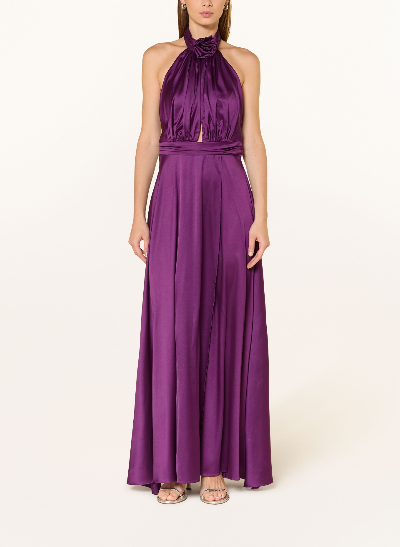 APART Abendkleid mit Cut-out: DUNKELLILA