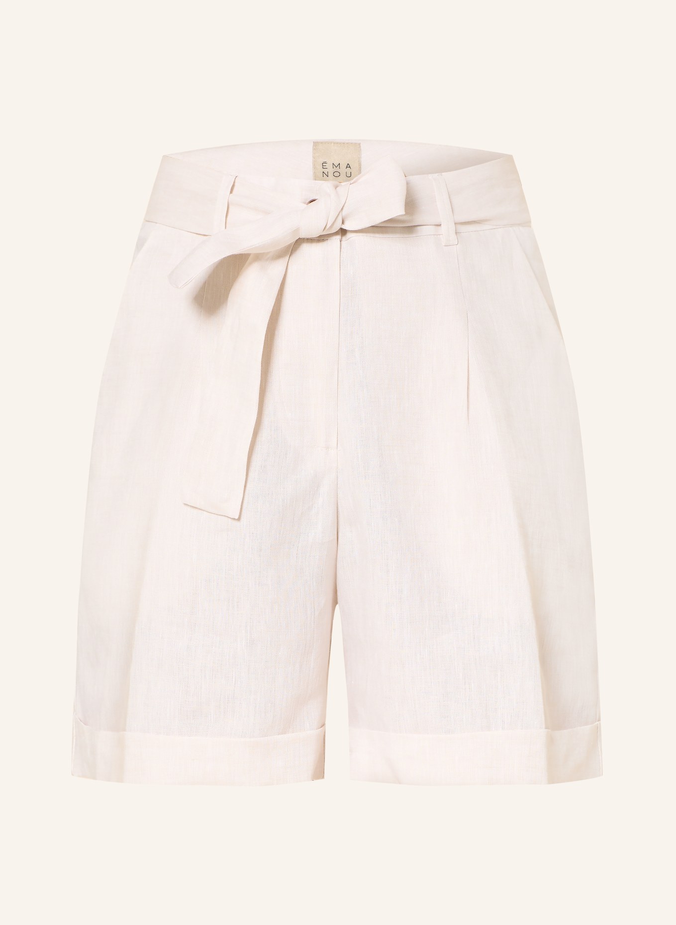 ÉMANOU plátěné šortky: KRÉMOVÁ