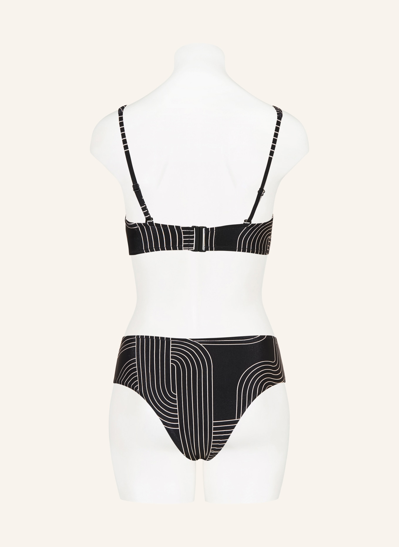 watercult Bralette bikiny LINE SET: ČERNÁ / REŽNÁ