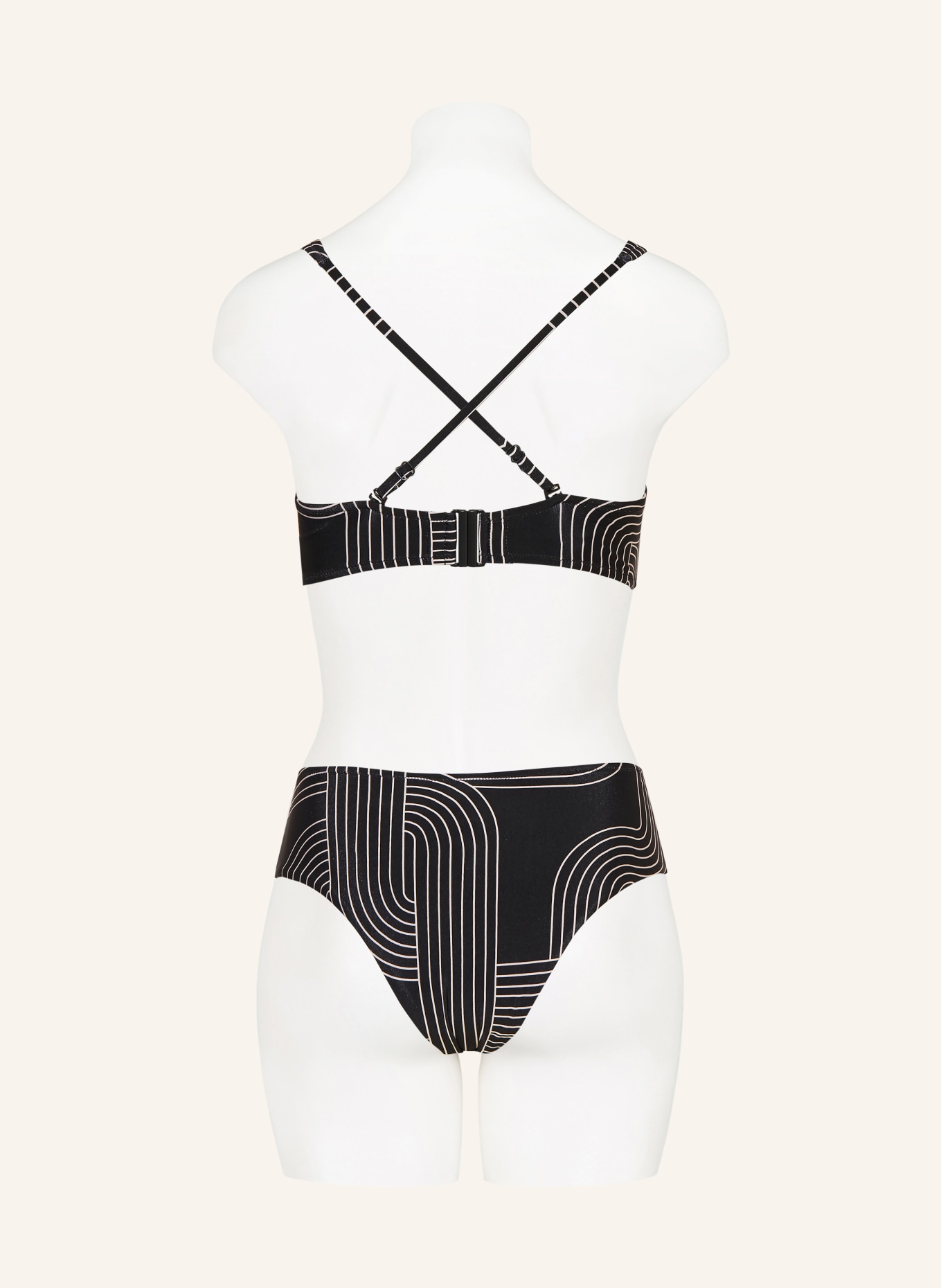 watercult Bralette bikiny LINE SET: ČERNÁ / REŽNÁ