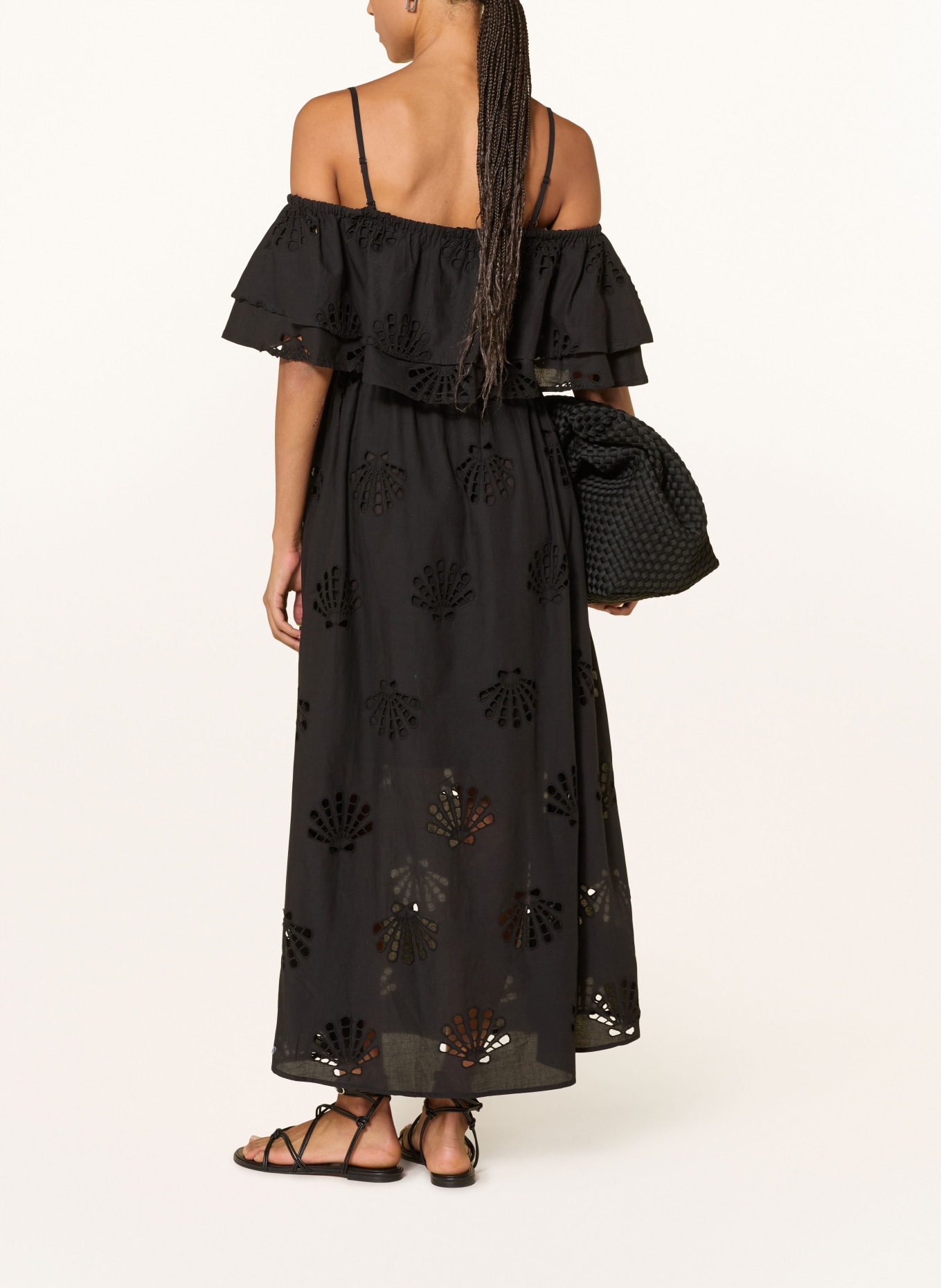 watercult Strandkleid DOLCE LEMON aus Lochspitze: SCHWARZ