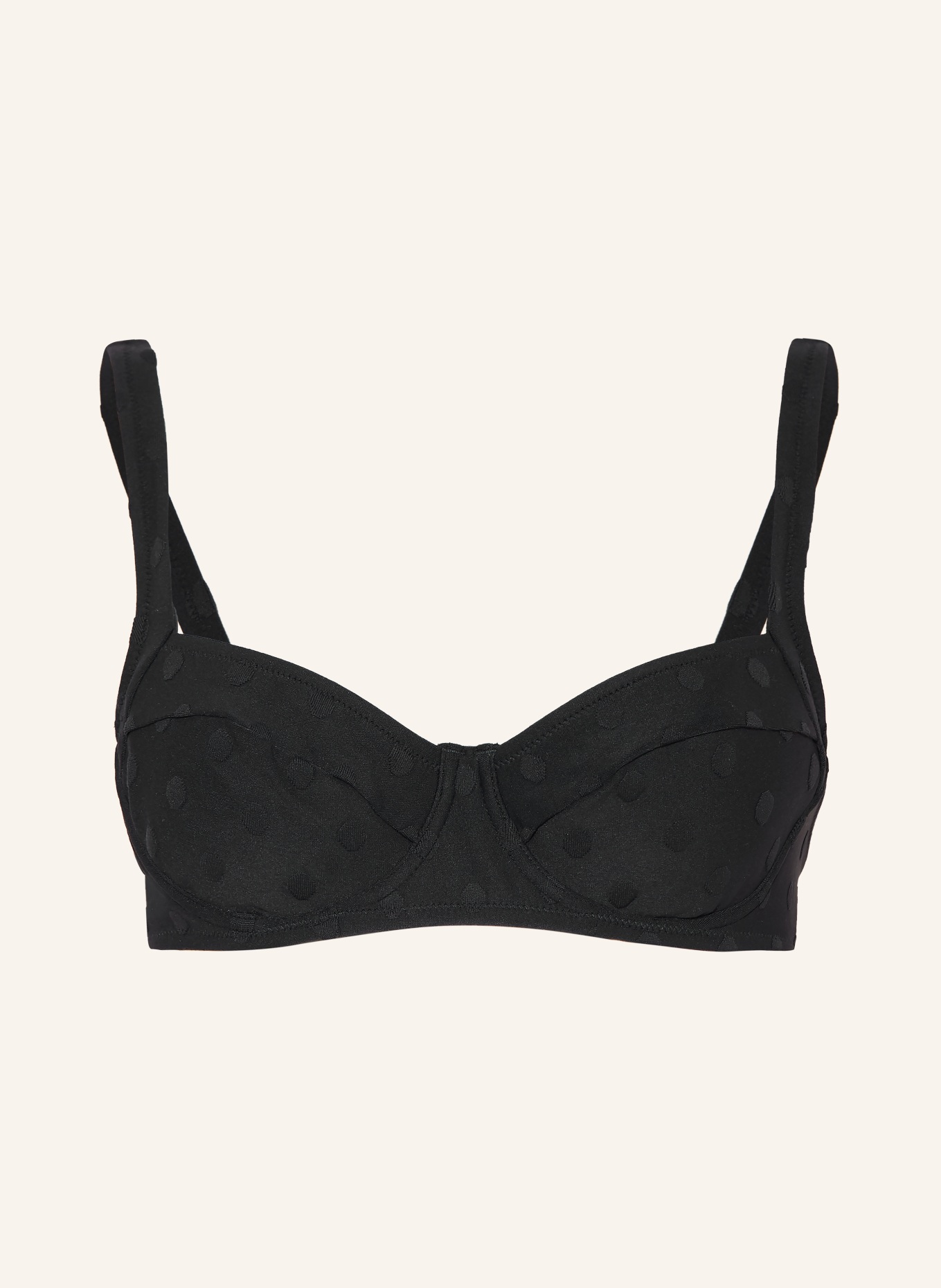 watercult Bikini top s ramínky MODERN DOTS: ČERNÁ