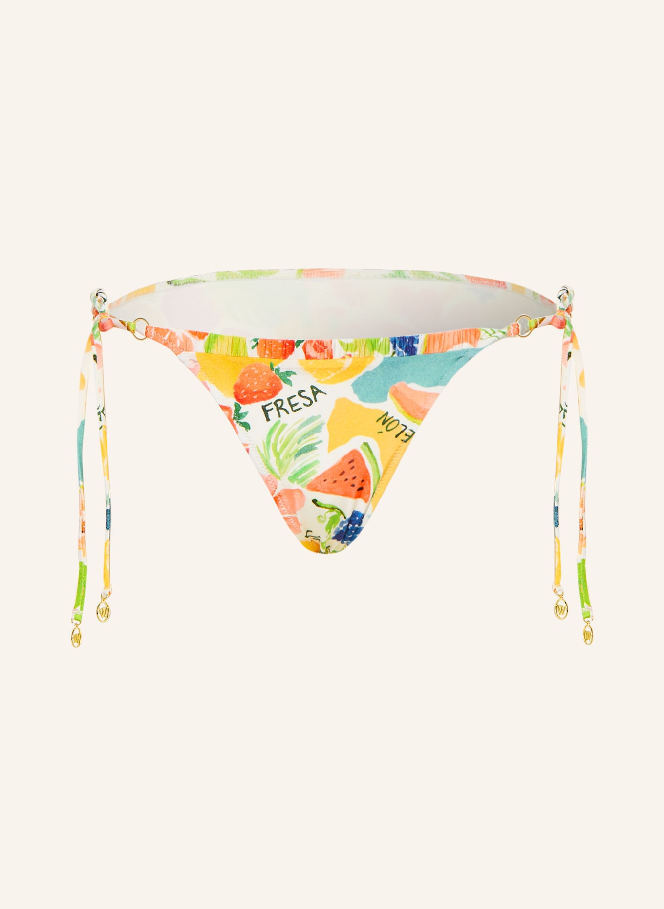 watercult Triangel-Bikini-Hose FRUITBOWL: GELB / GRÜN / WEISS