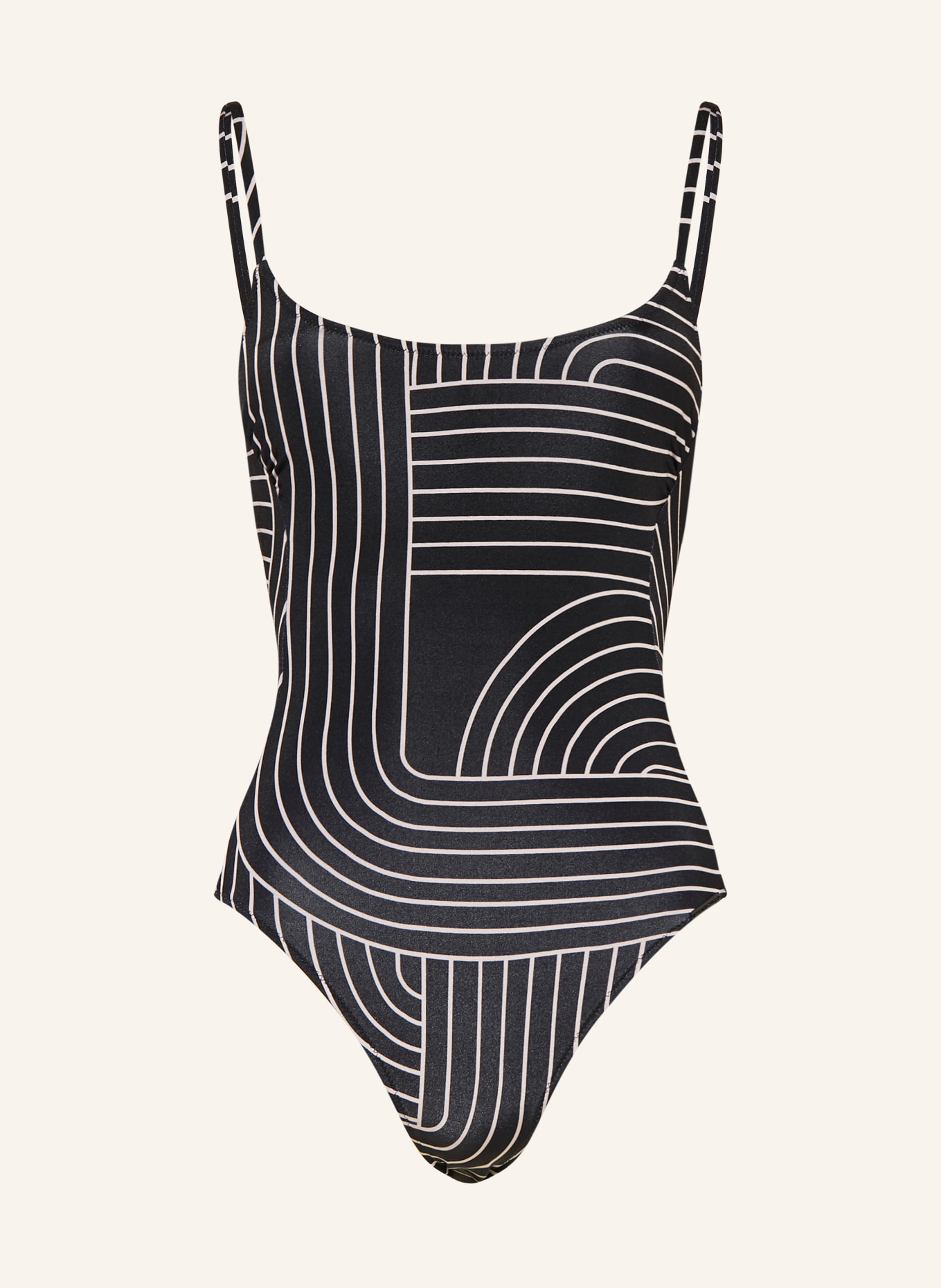 watercult Swimsuit LINE SET: BLACK / ECRU