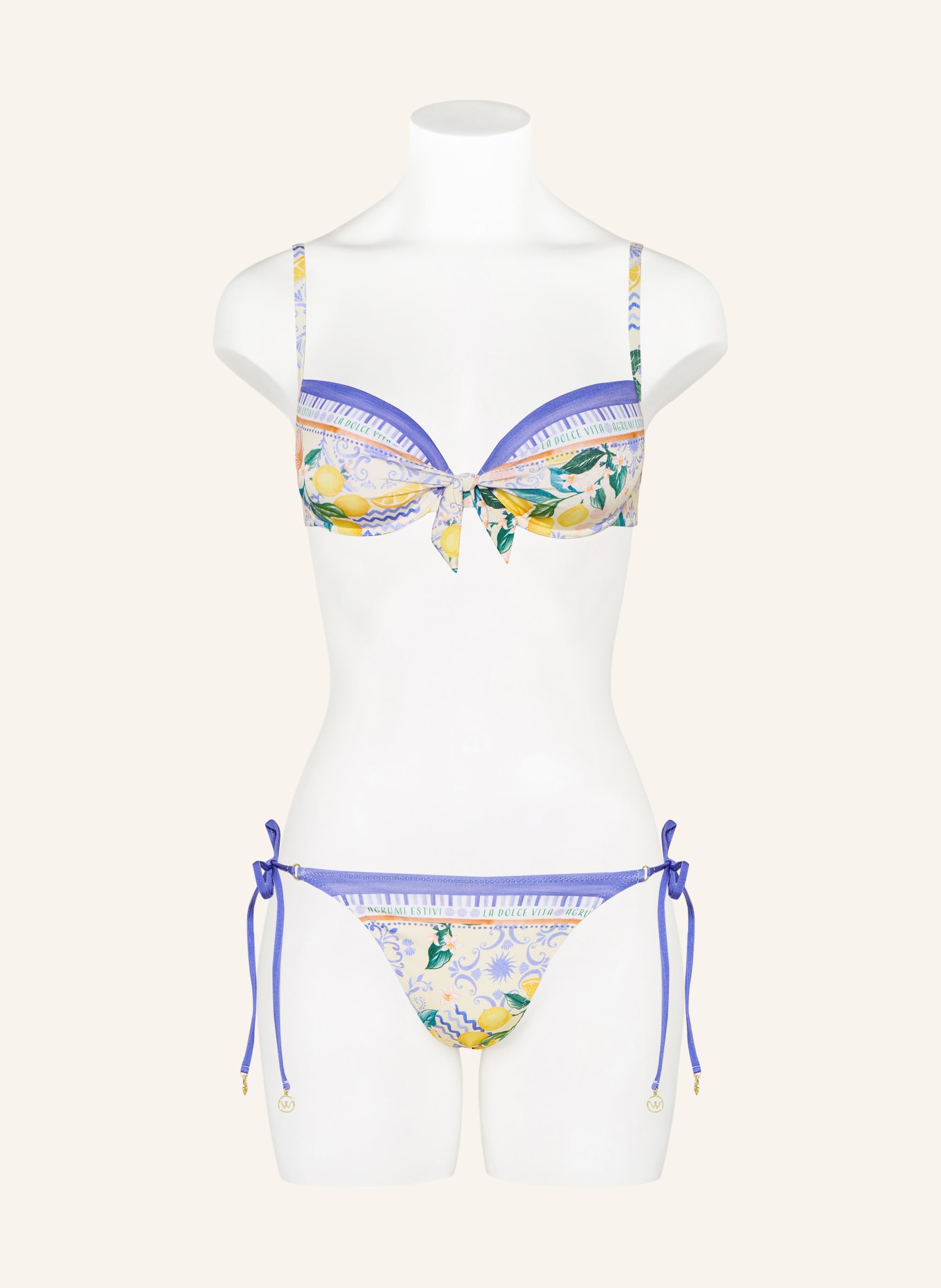 watercult Underwire bikini top DOLCE LEMON: BLUE / YELLOW / GREEN