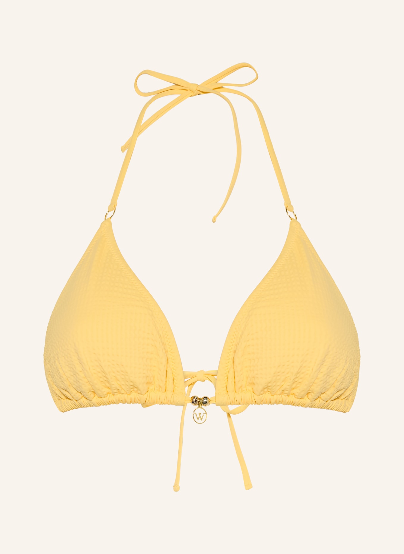 watercult SUNTOUCHED SOLIDS Triangle Bikini Top: LIGHT YELLOW