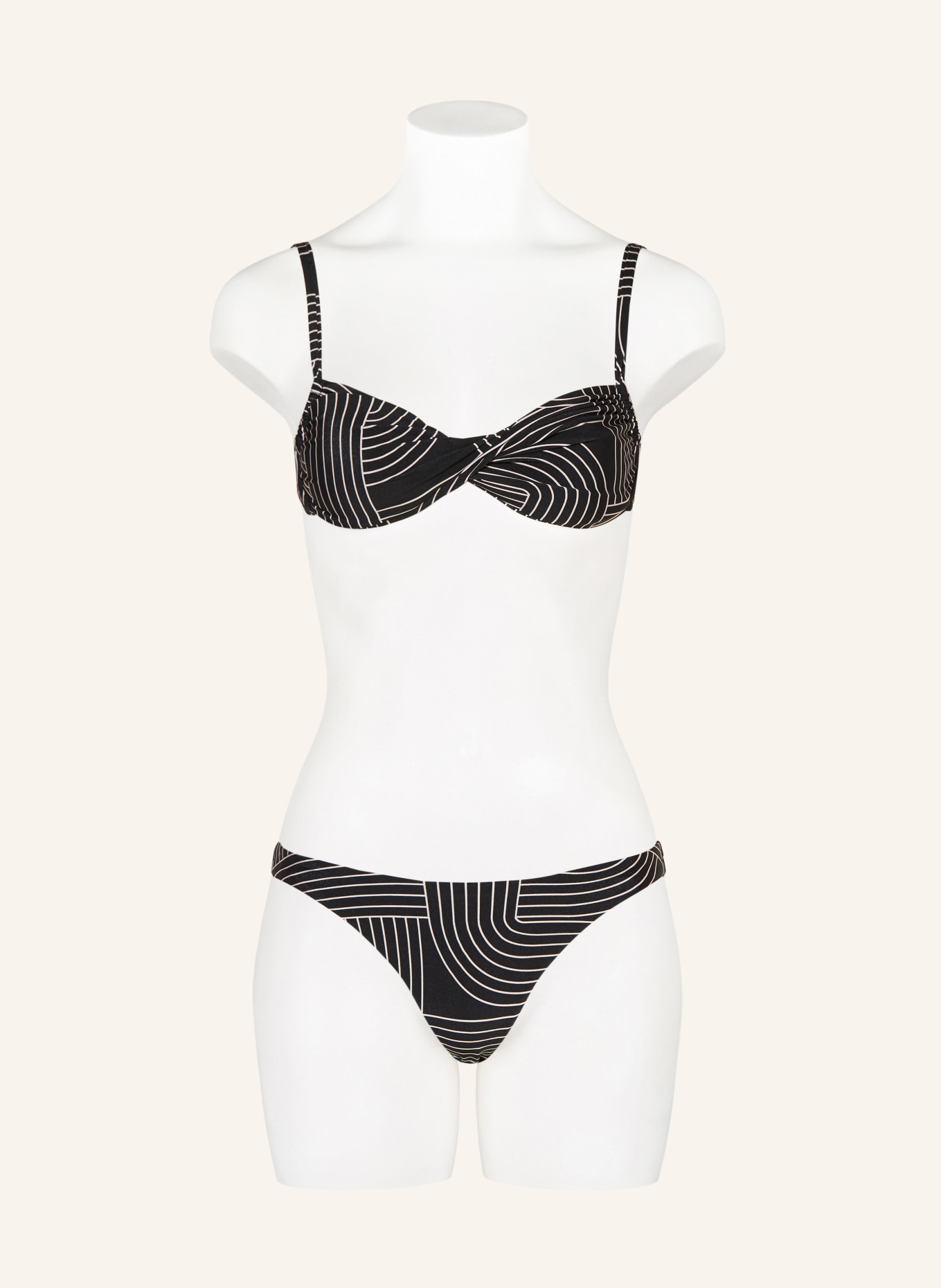 watercult Bralette bikiny LINE SET: ČERNÁ / REŽNÁ