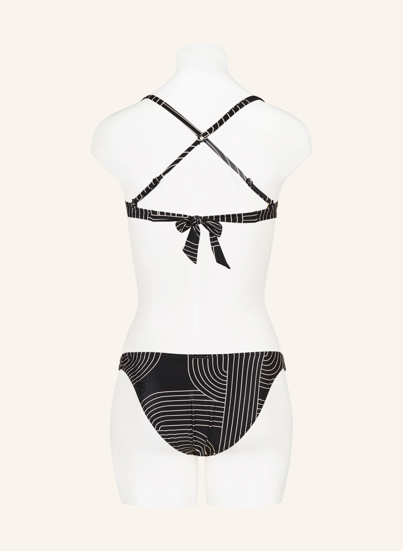 watercult Bralette bikiny LINE SET: ČERNÁ / REŽNÁ