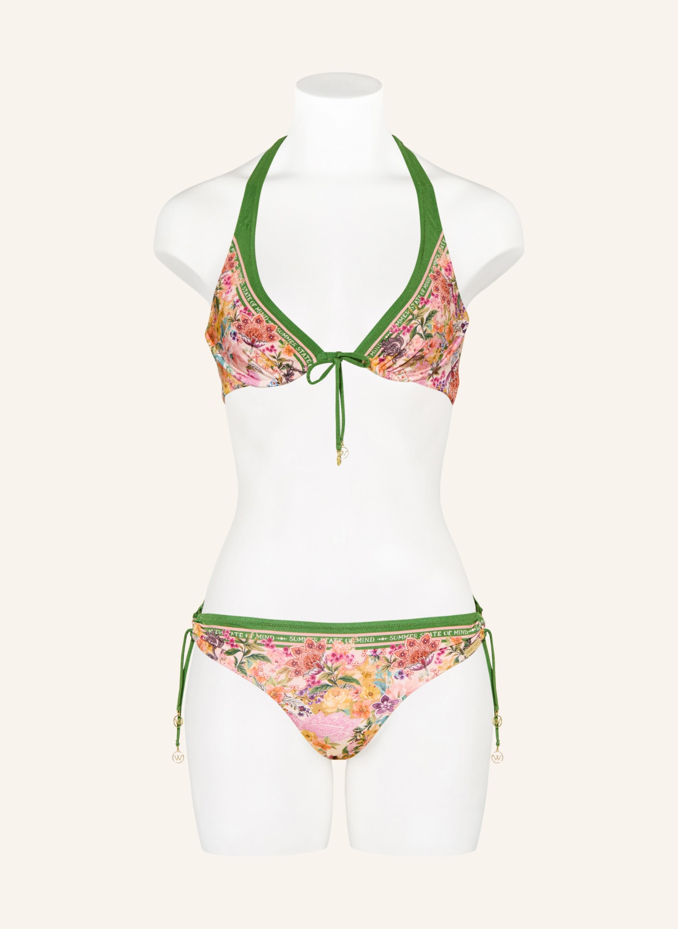 watercult Basic-Bikini-Hose PRETTY BOHO: PINK / GELB / GRÜN