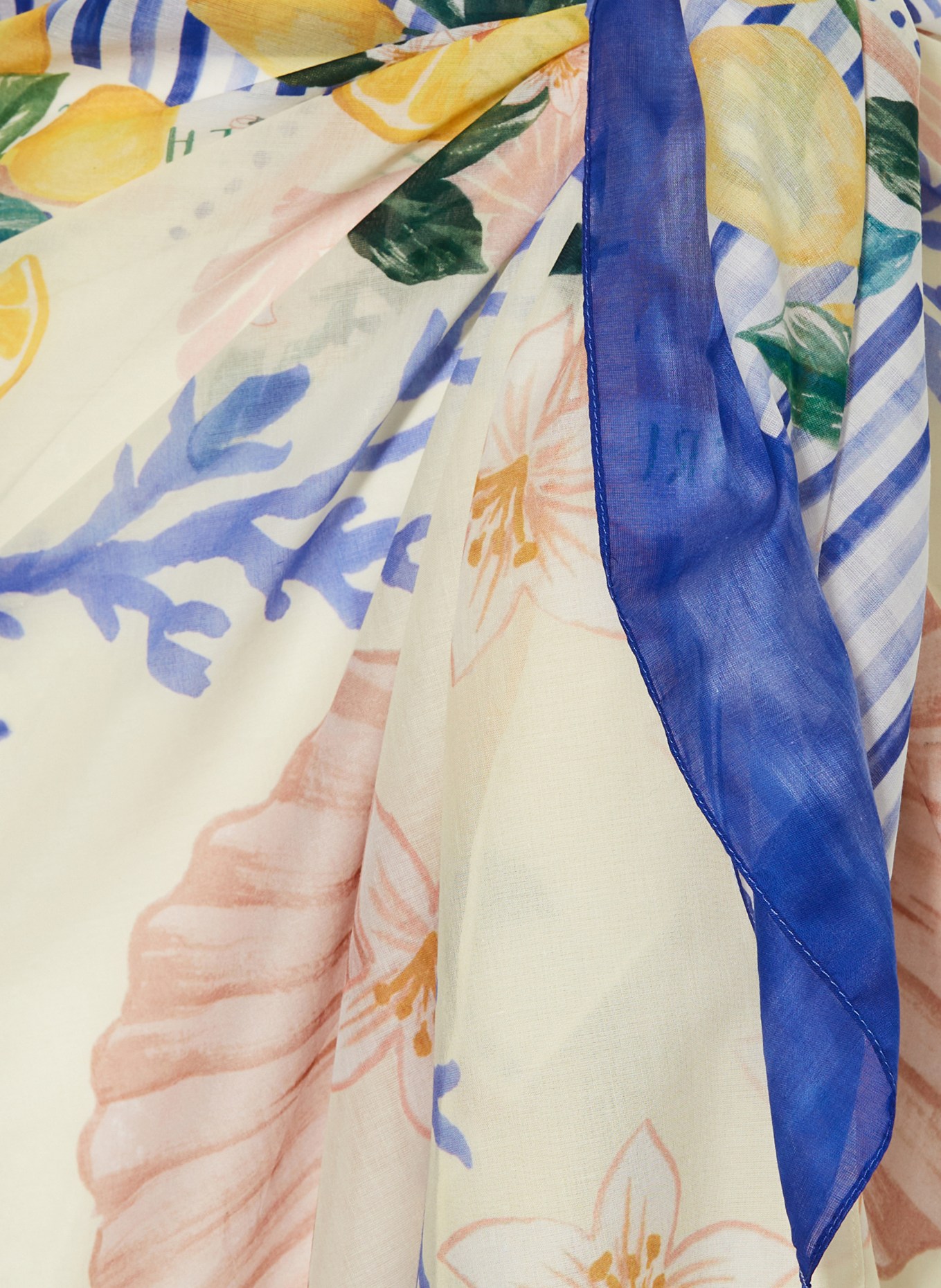 watercult paréo: CRÈME / JAUNE / BLEU FONCÉ