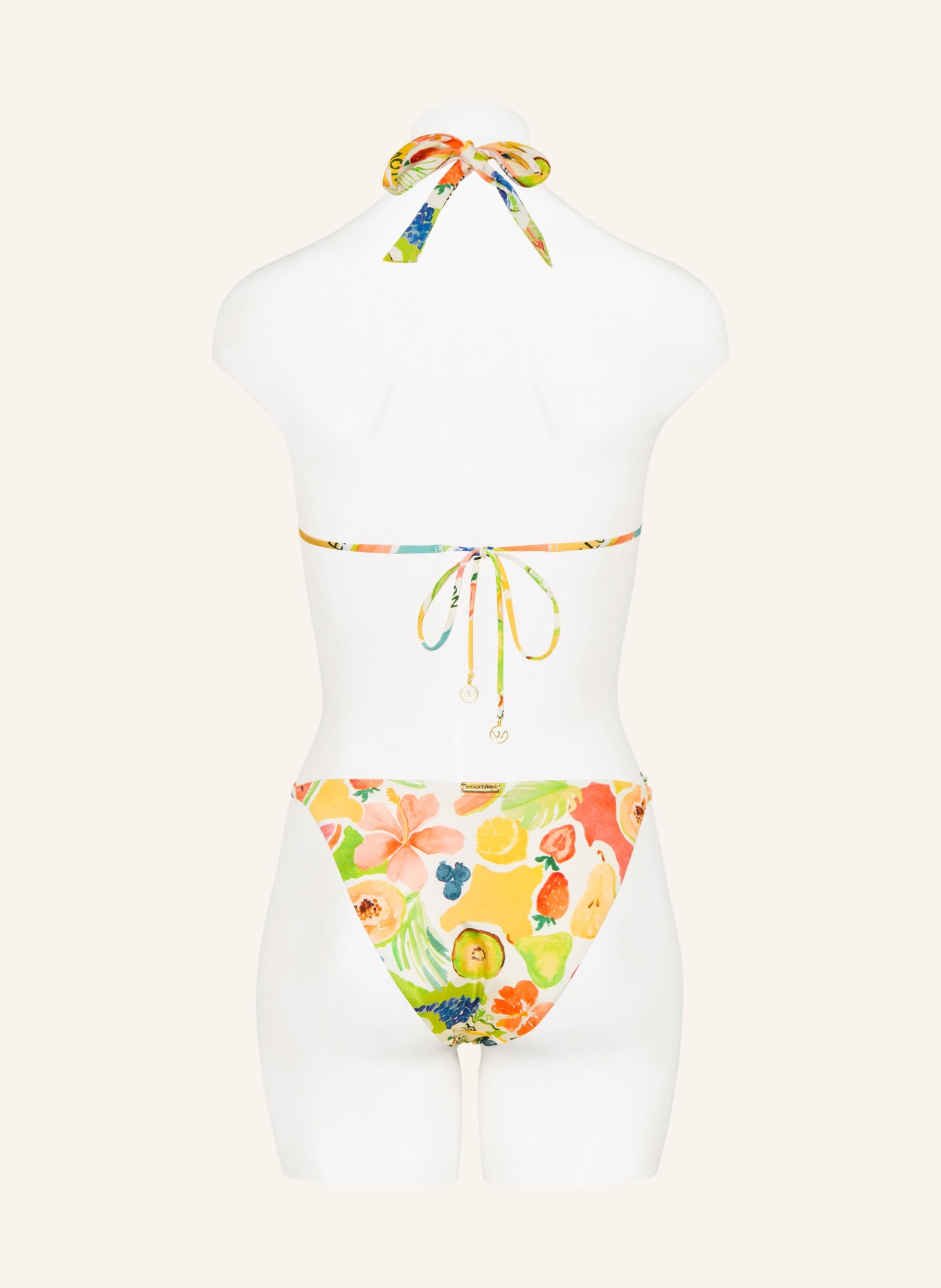 watercult Triangel-Bikini-Top FRUITBOWL: GELB / TÜRKIS / WEISS