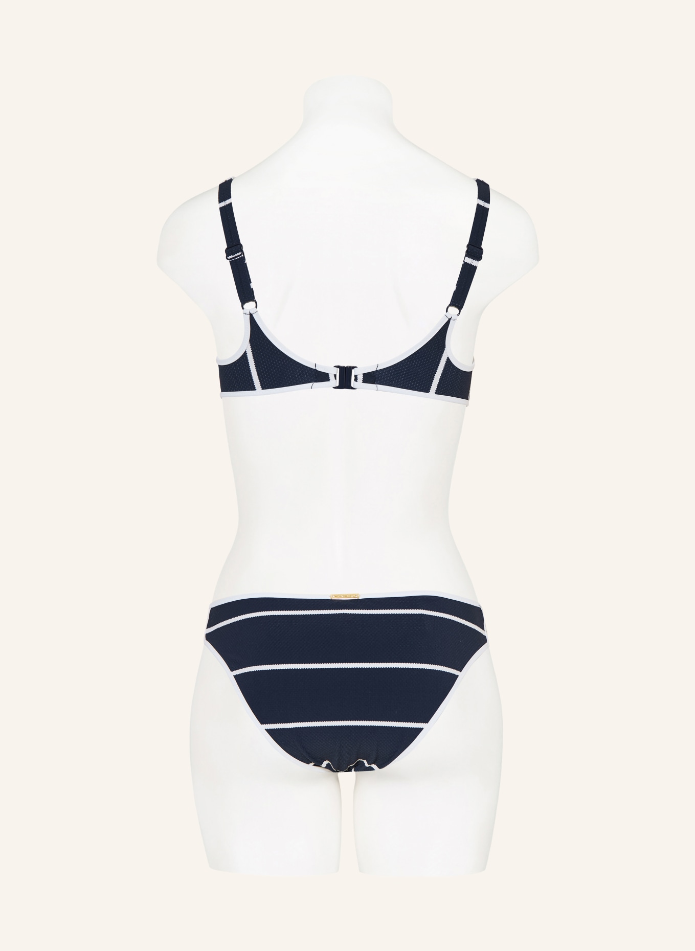 watercult Bustier-Bikini-Top COASTAL LINES: DUNKELBLAU / WEISS