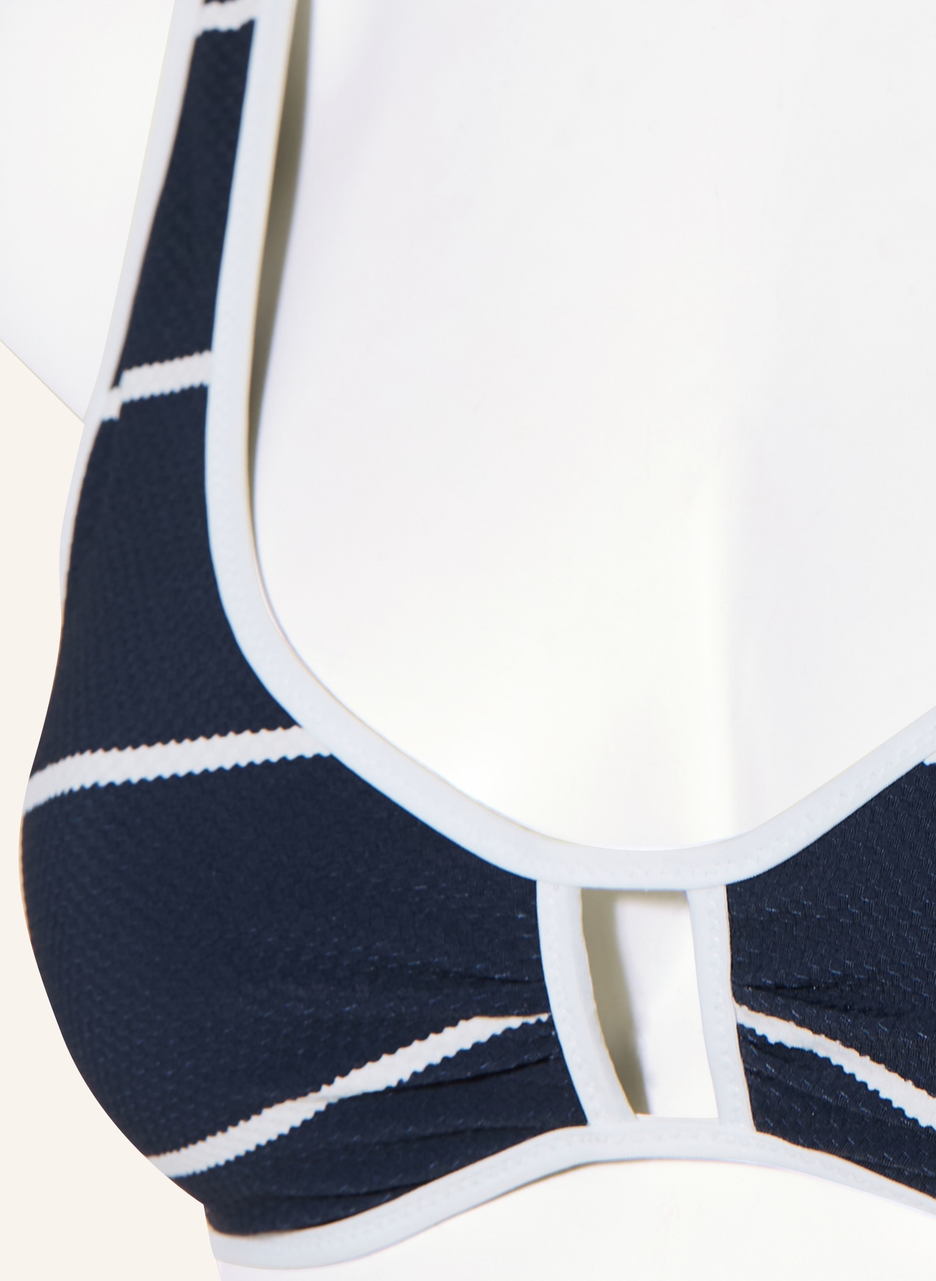 watercult Bustier-Bikini-Top COASTAL LINES: DUNKELBLAU / WEISS